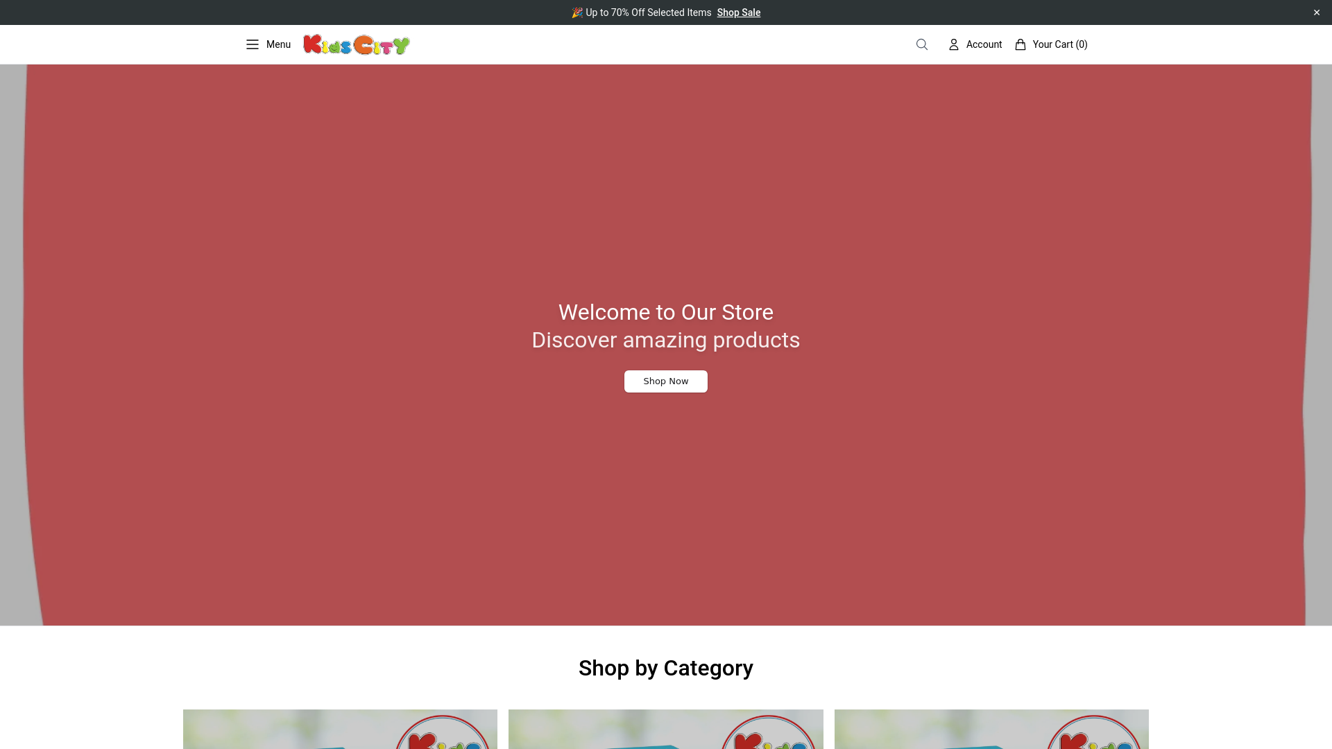 website screenshot of https://getkidscity.shop/