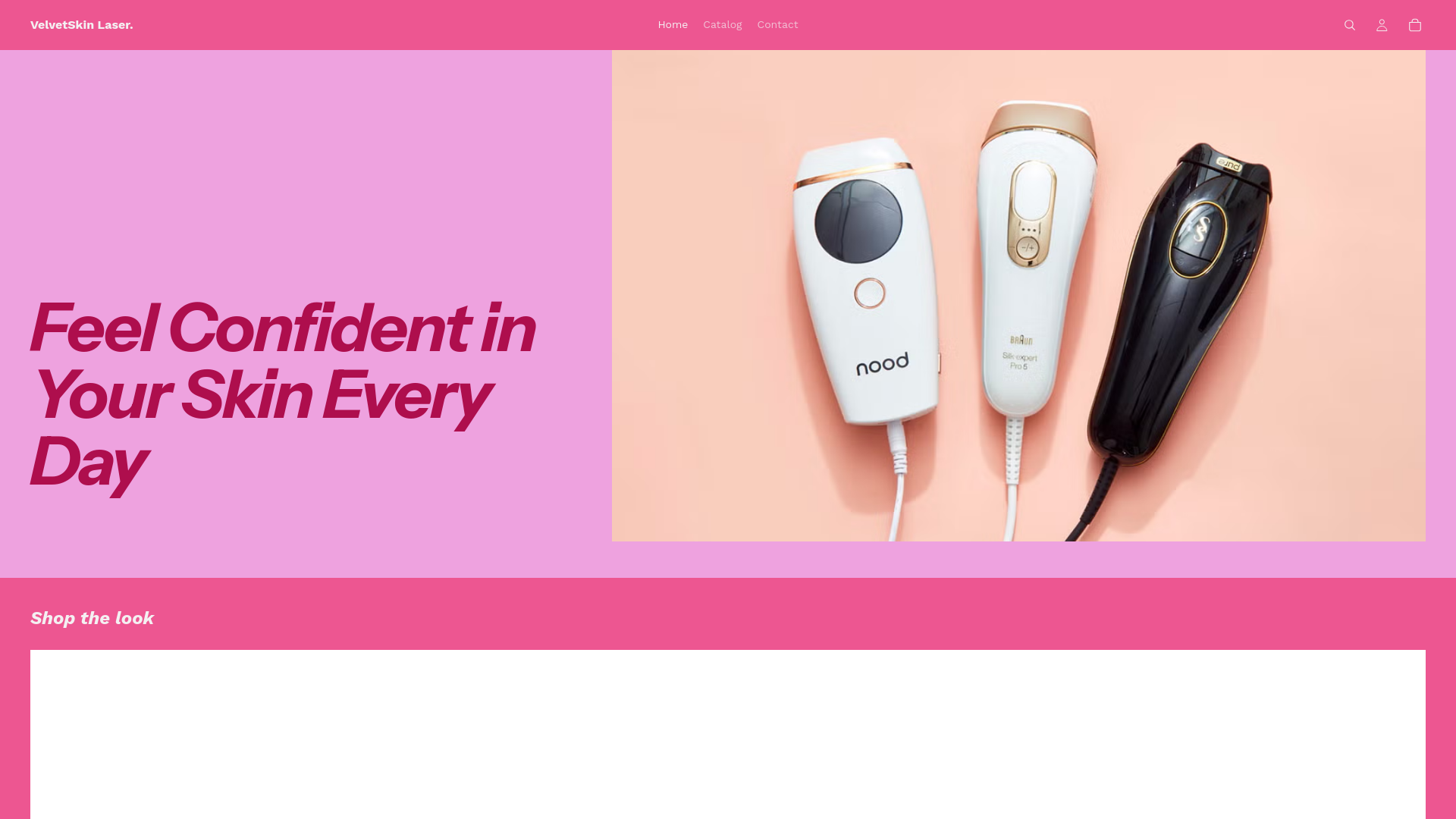 website screenshot of https://velvetbeam.store