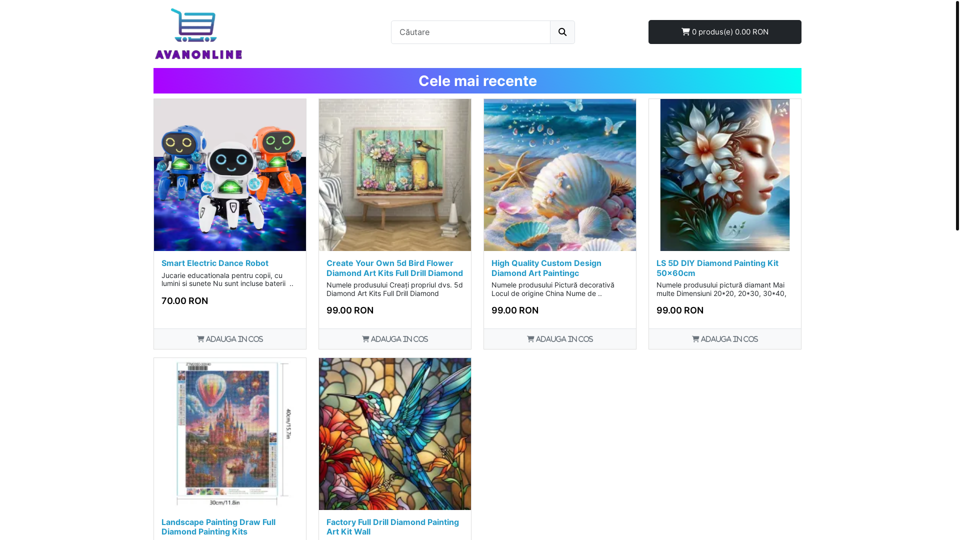 website screenshot of https://avanonline.ro/