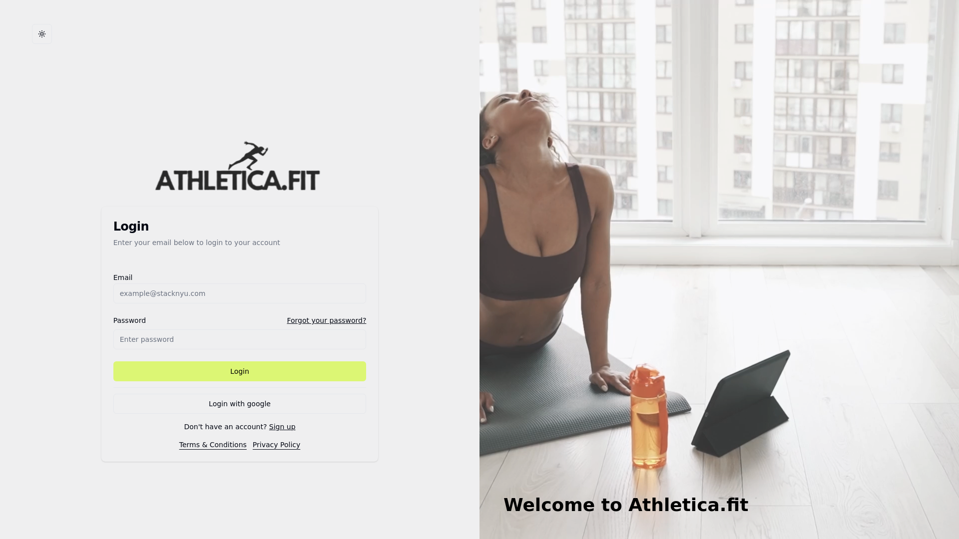 website screenshot of https://athletica-dashboard.pages.dev/