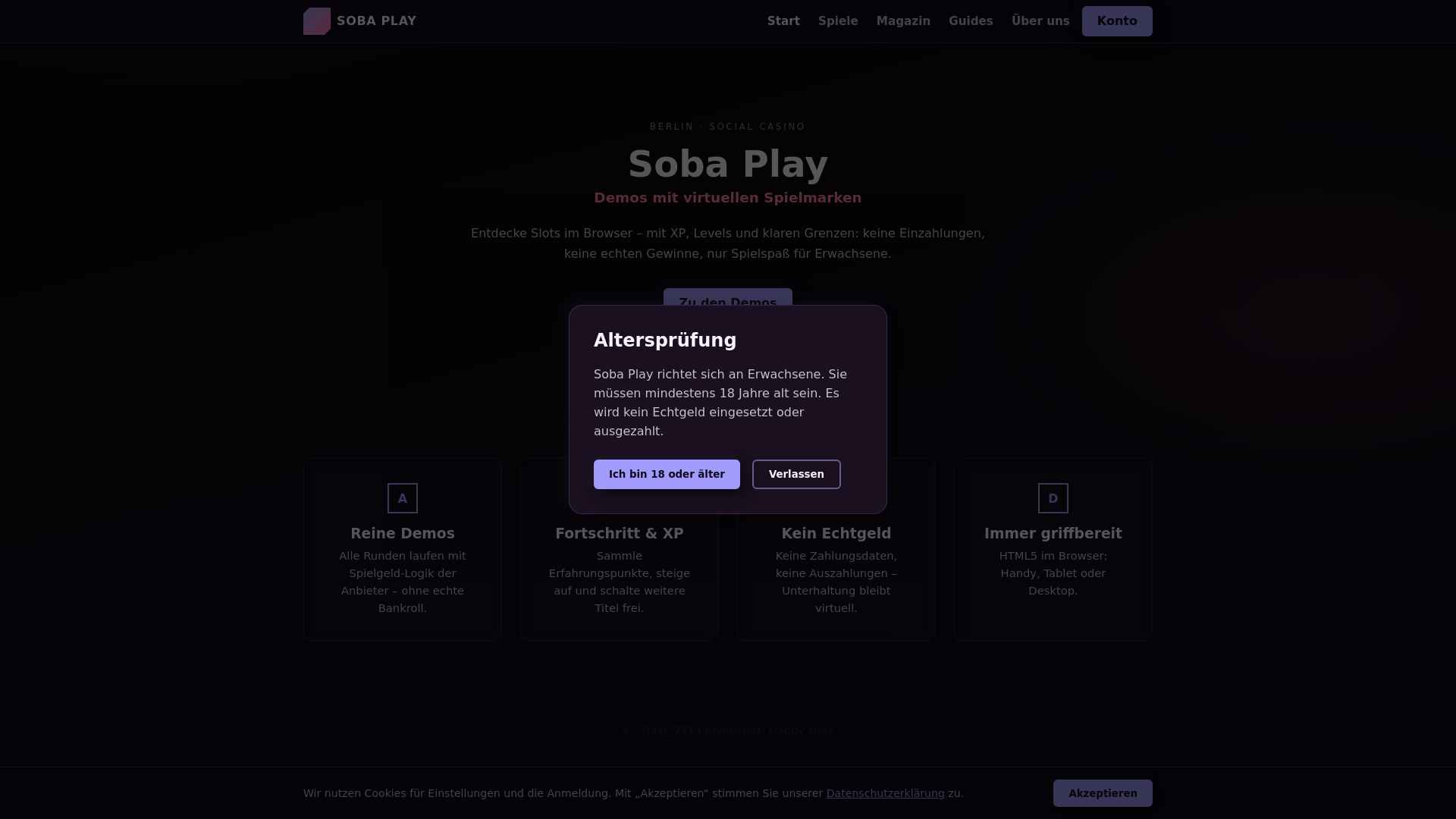 website screenshot of https://sobastudios.de/