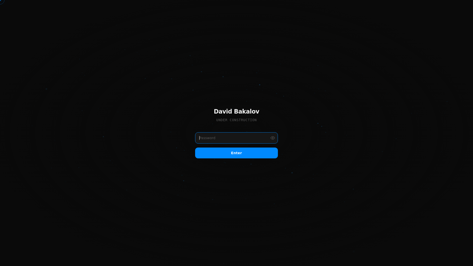 website screenshot of https://davidbakalov.dev/