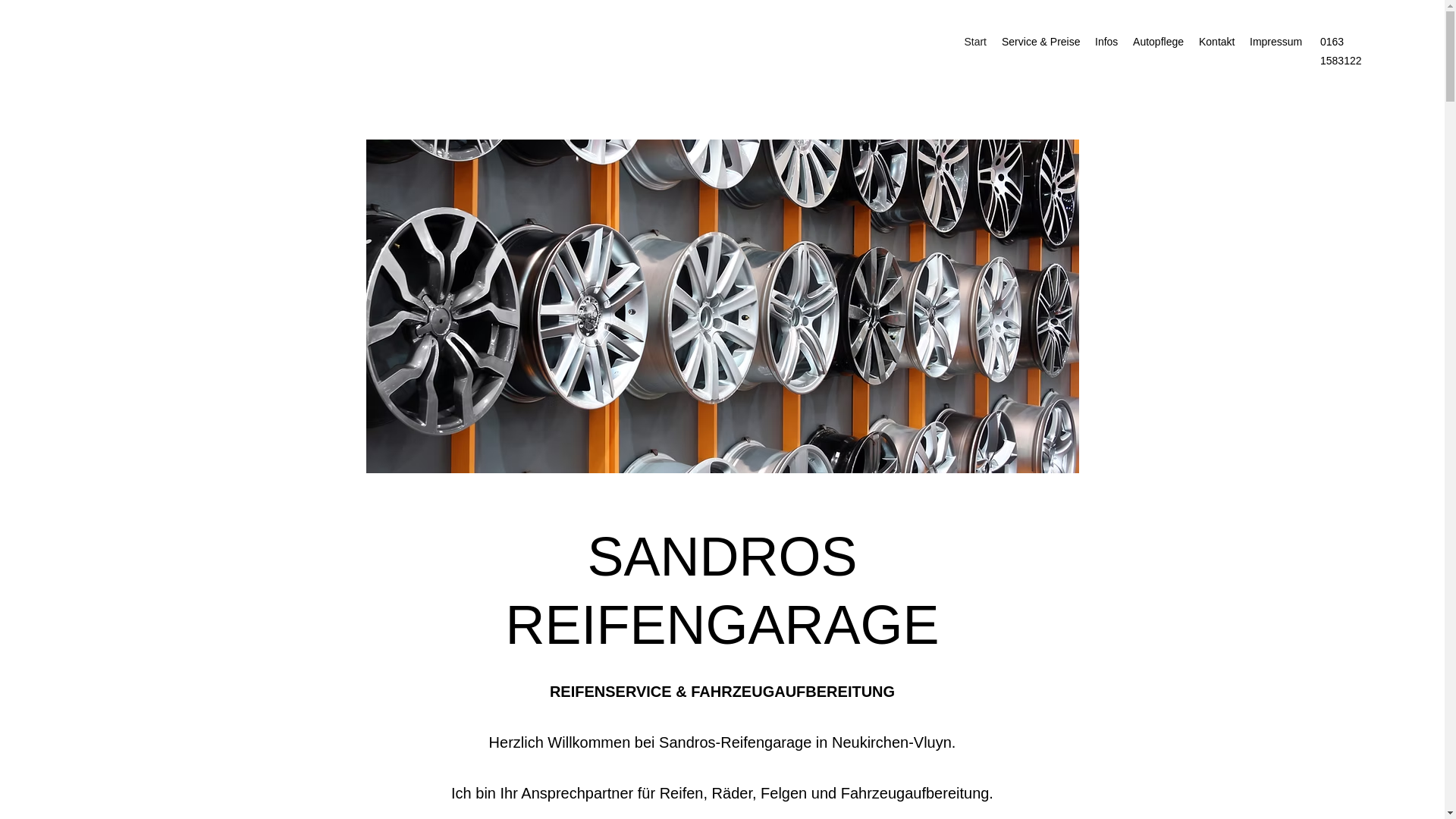 website screenshot of https://sandro-reifendienst.de/