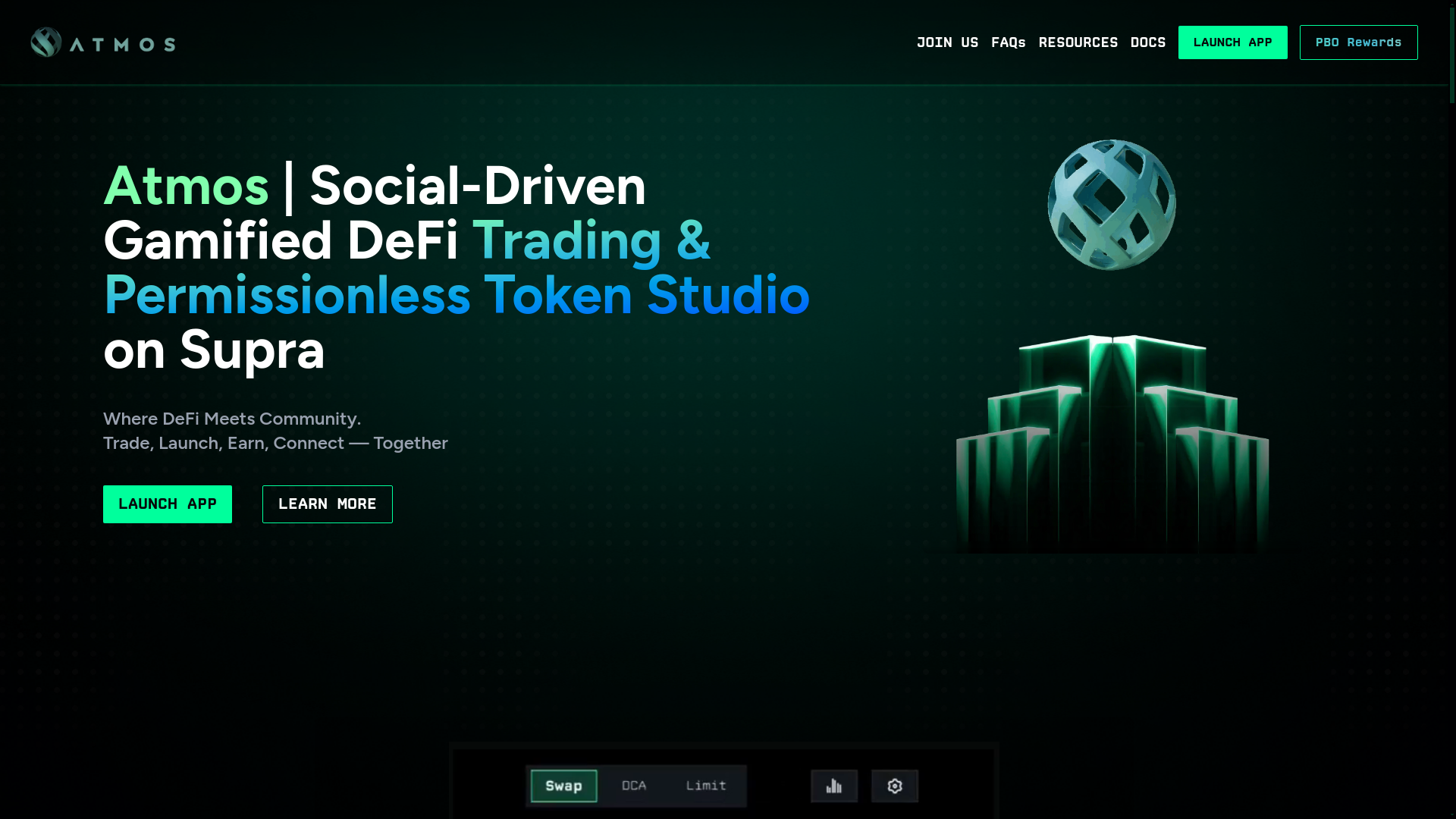 website screenshot of https://atmos-landing-page.pages.dev/