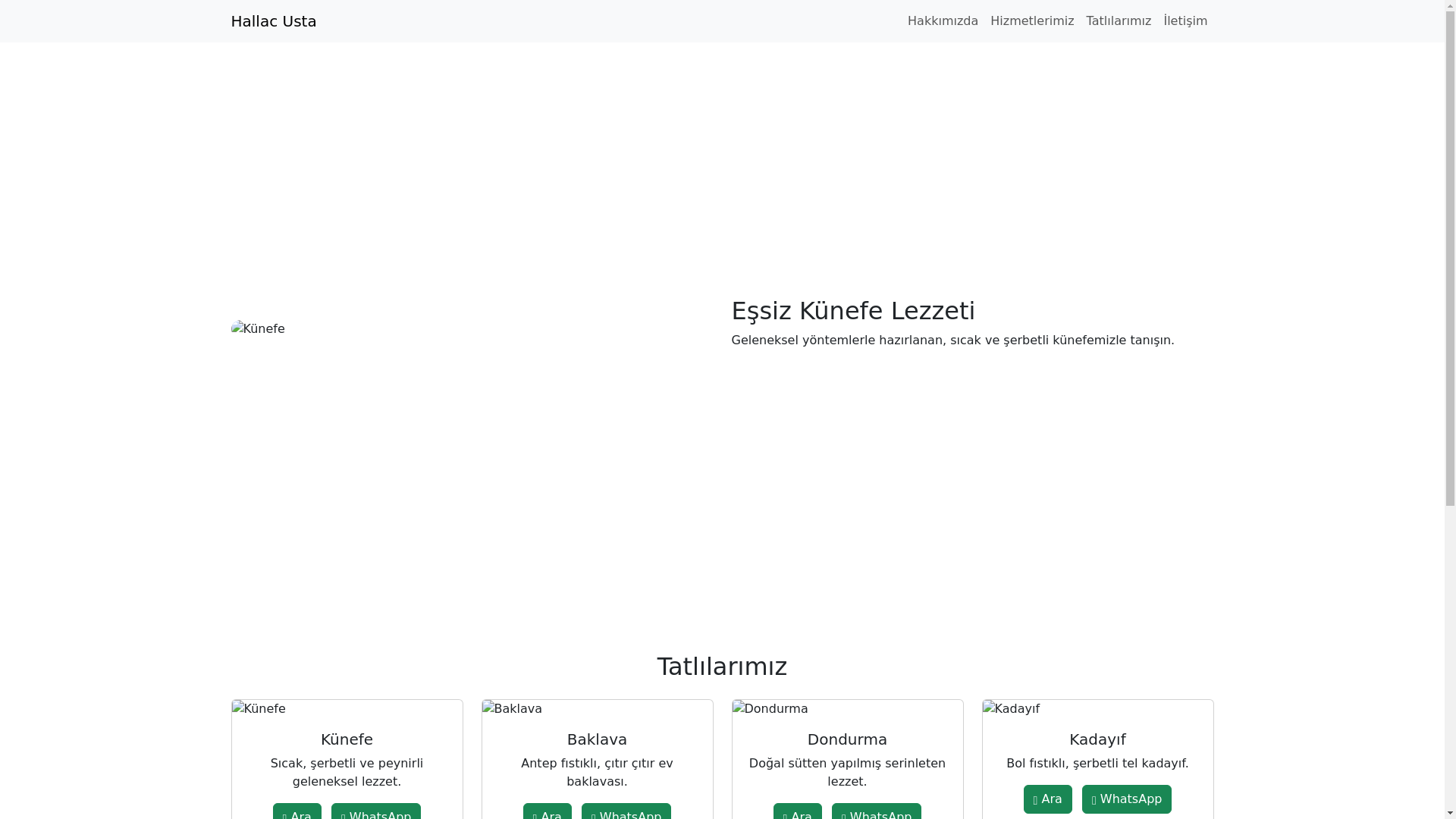website screenshot of https://hallacusta.com.tr/
