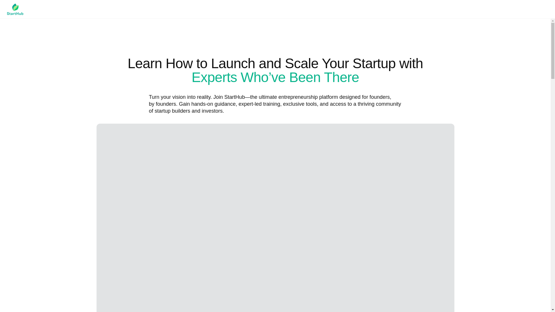website screenshot of https://thestarthubapp.com/