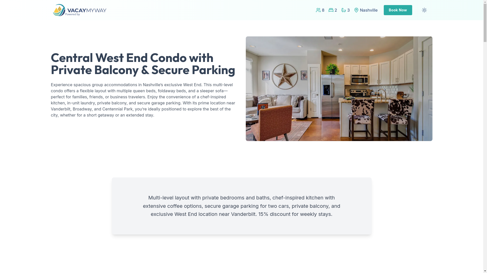 website screenshot of https://vanderbiltbalcony.house/