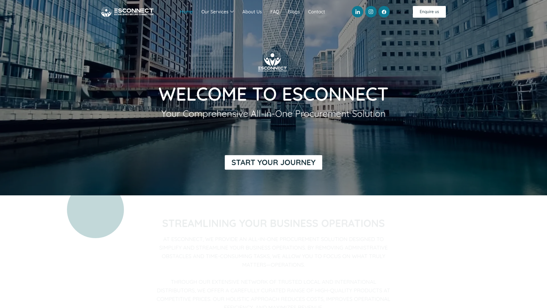 website screenshot of https://shopesconnect.com