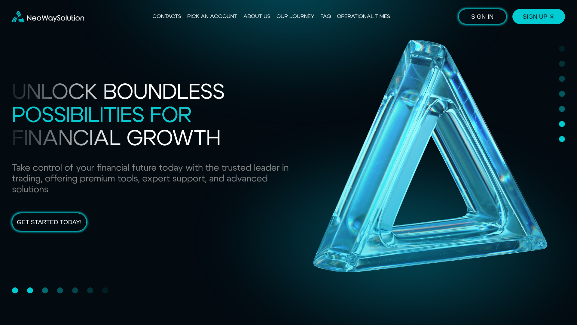 website screenshot of https://neowaysolution.net/