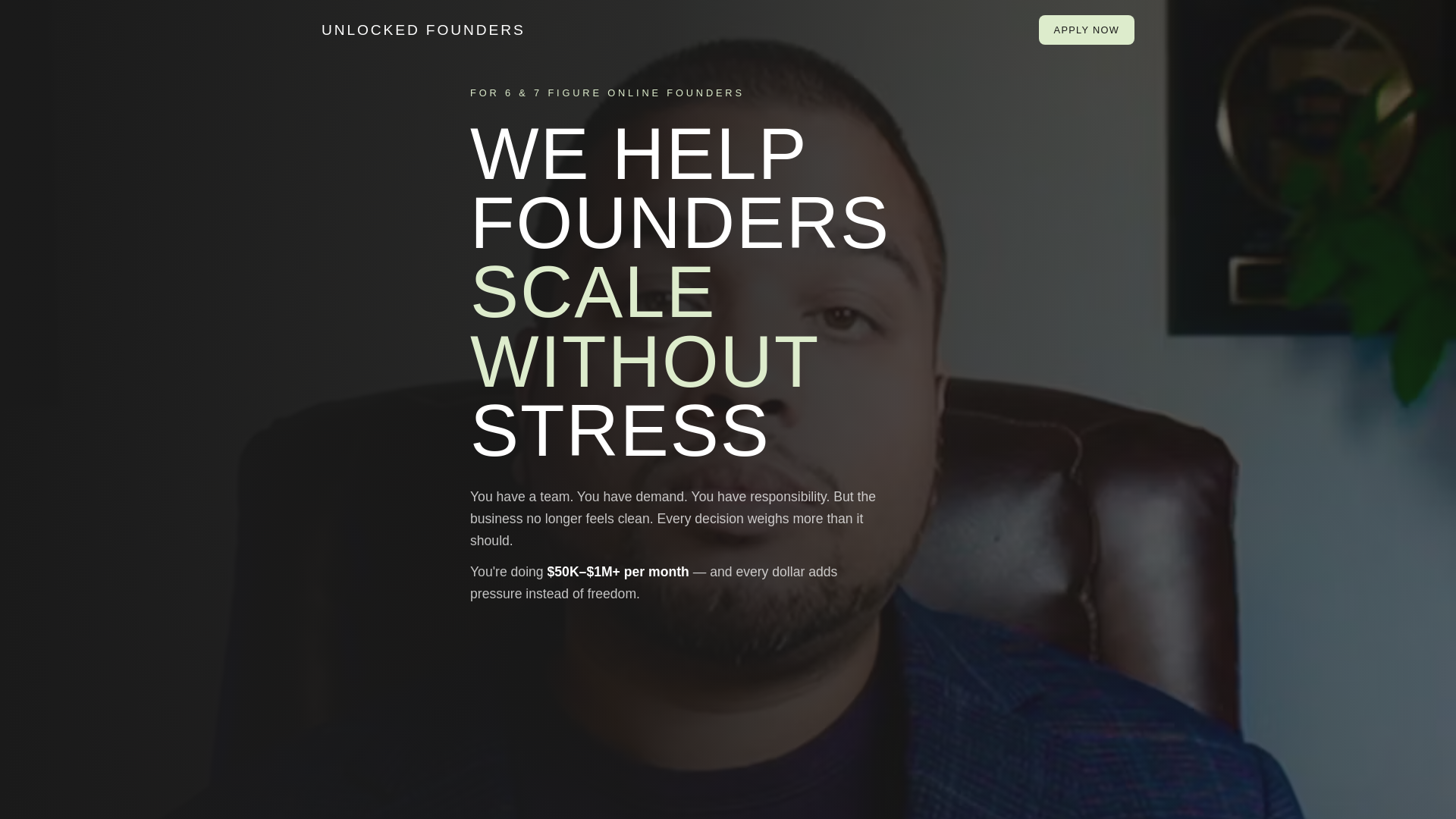 website screenshot of https://unlockedfounders-preview.pages.dev/