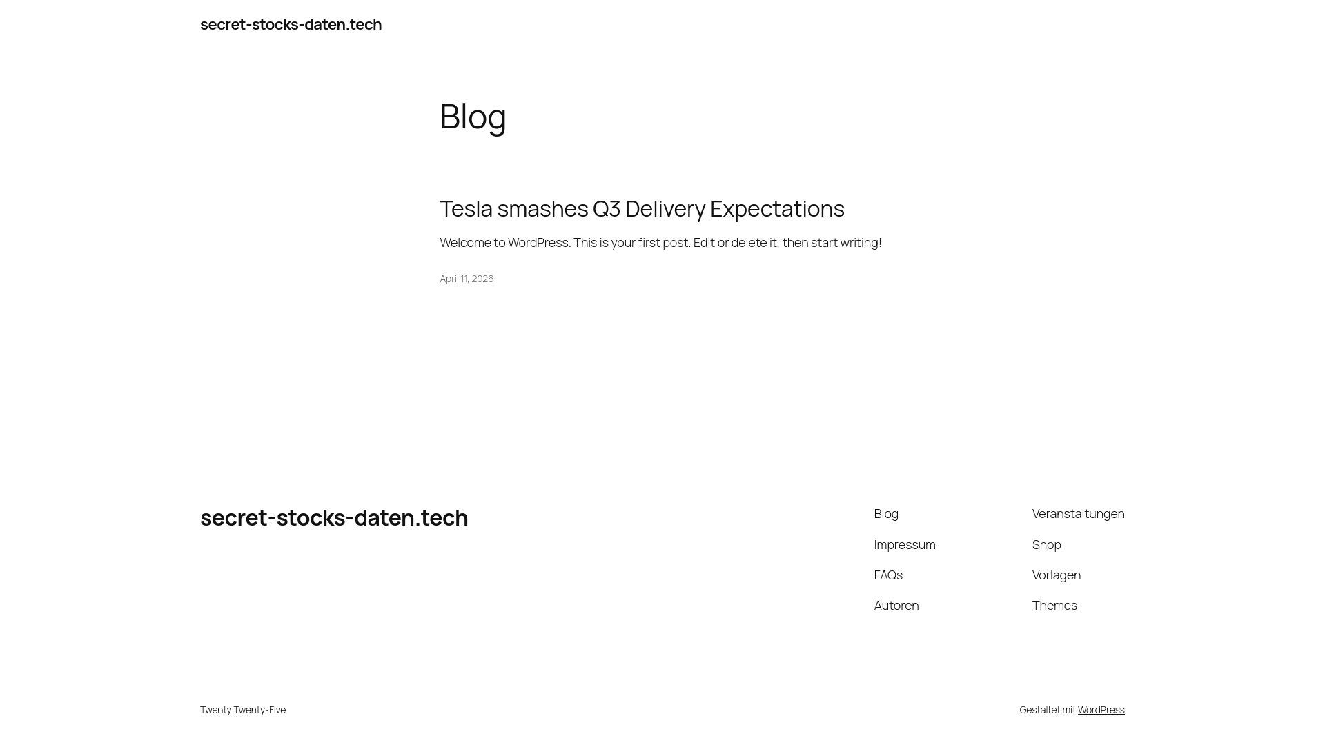 website screenshot of https://secret-stocks-daten.tech/