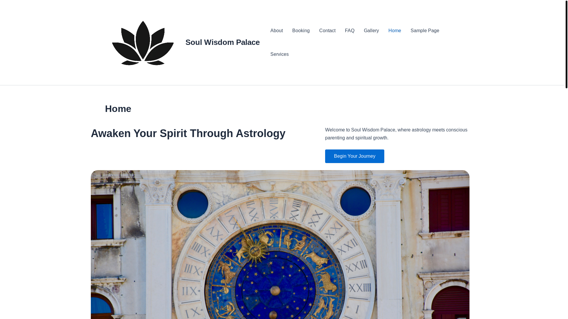 website screenshot of https://soulwisdompalace.com/
