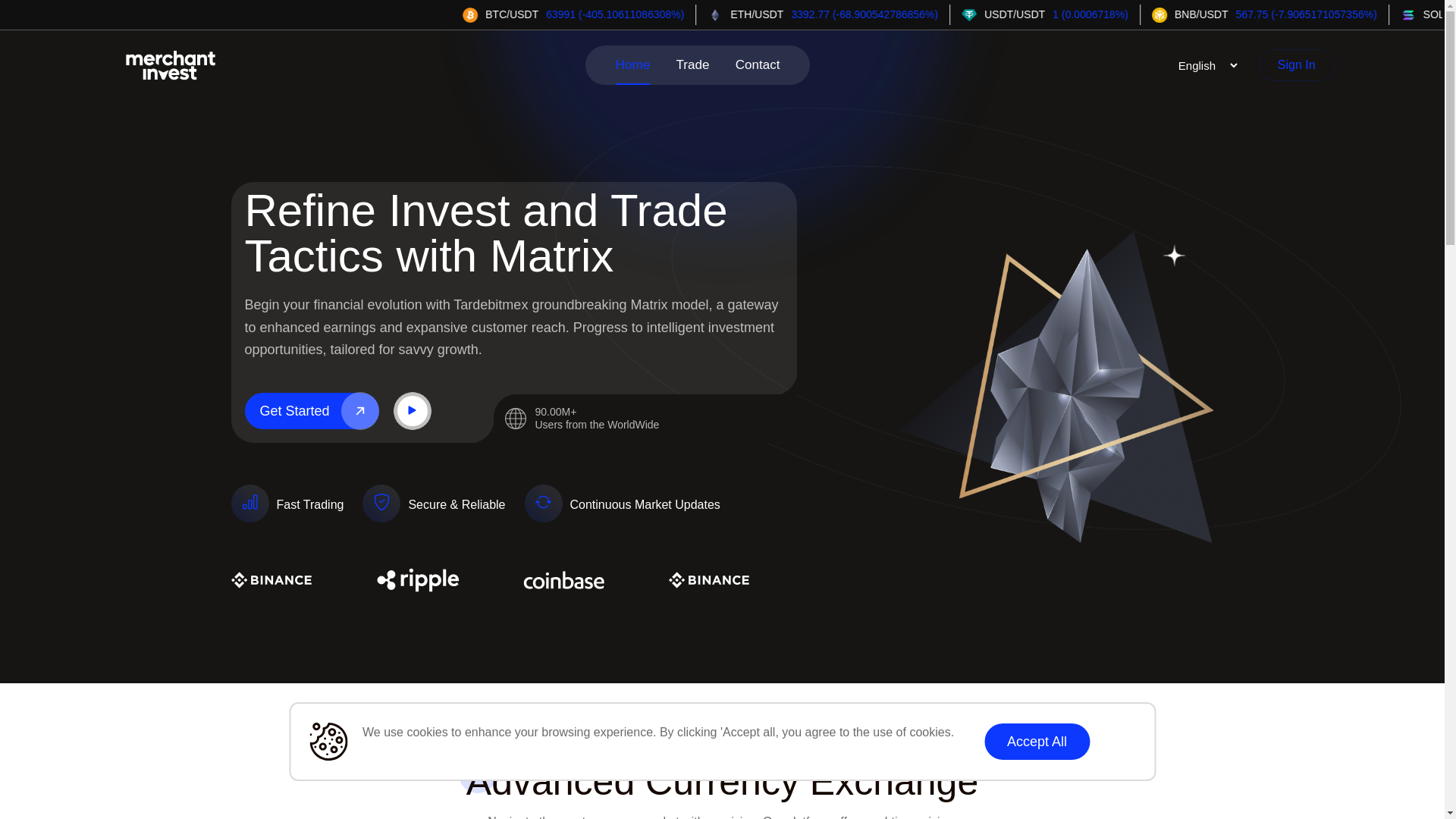 website screenshot of https://merchantinvest.org/