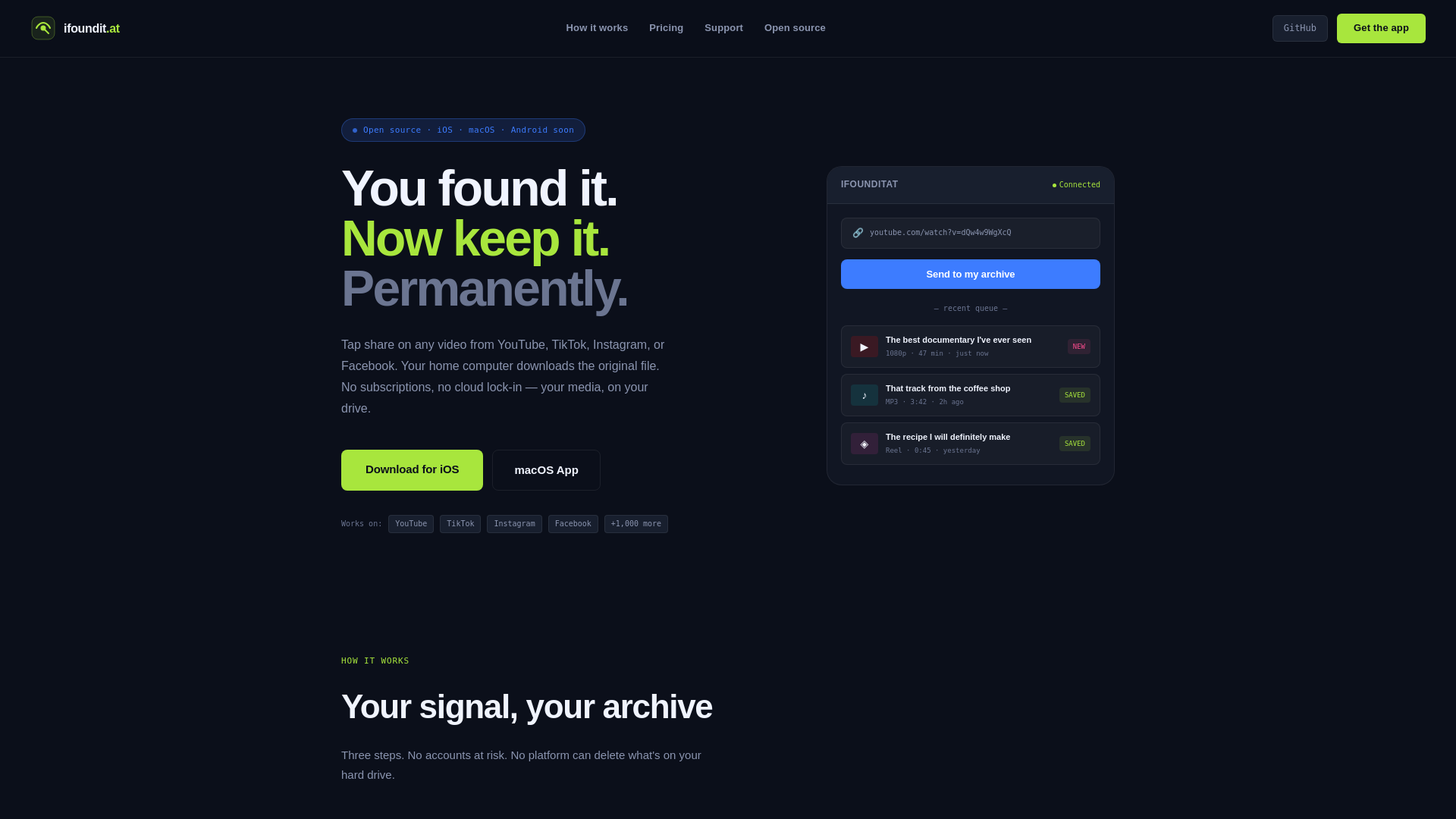 website screenshot of https://ifounditat-website.pages.dev/