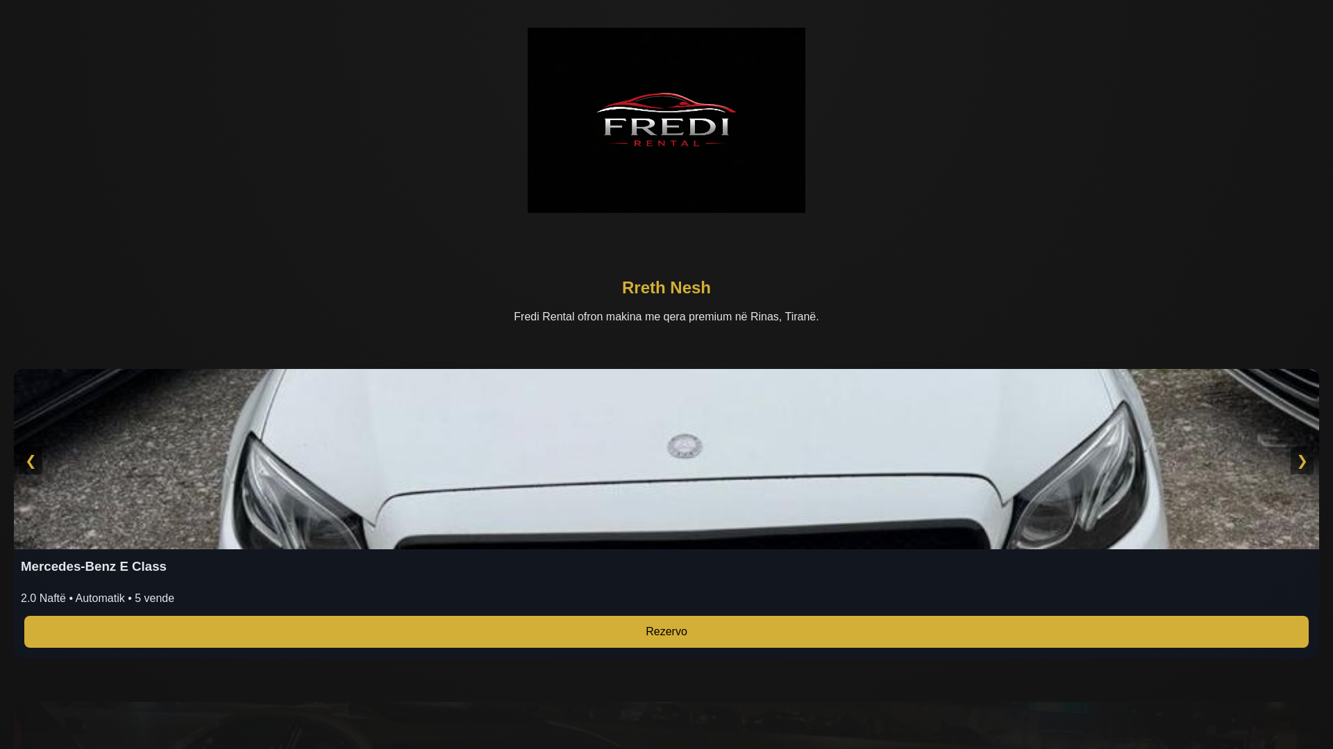 website screenshot of https://fredirental.com/