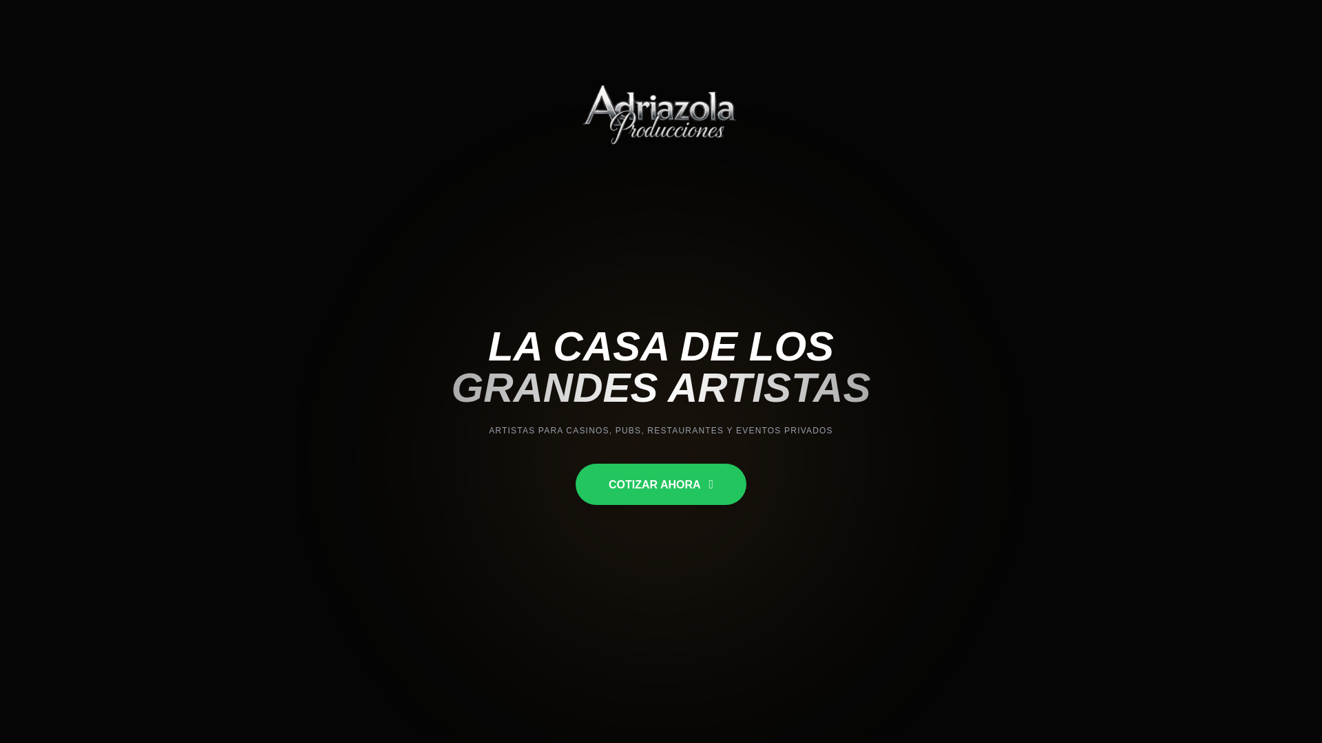website screenshot of https://adzproducciones.cl