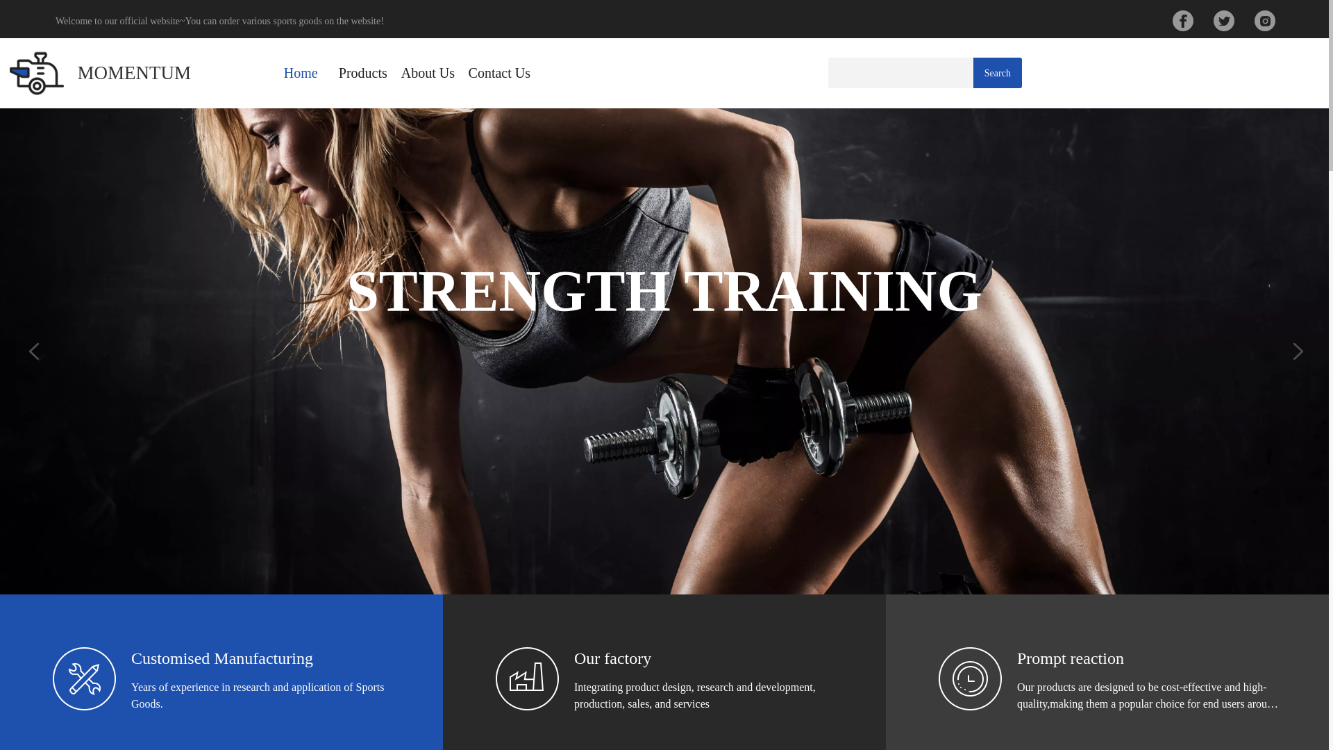 website screenshot of https://momentuminternational.com.cn/