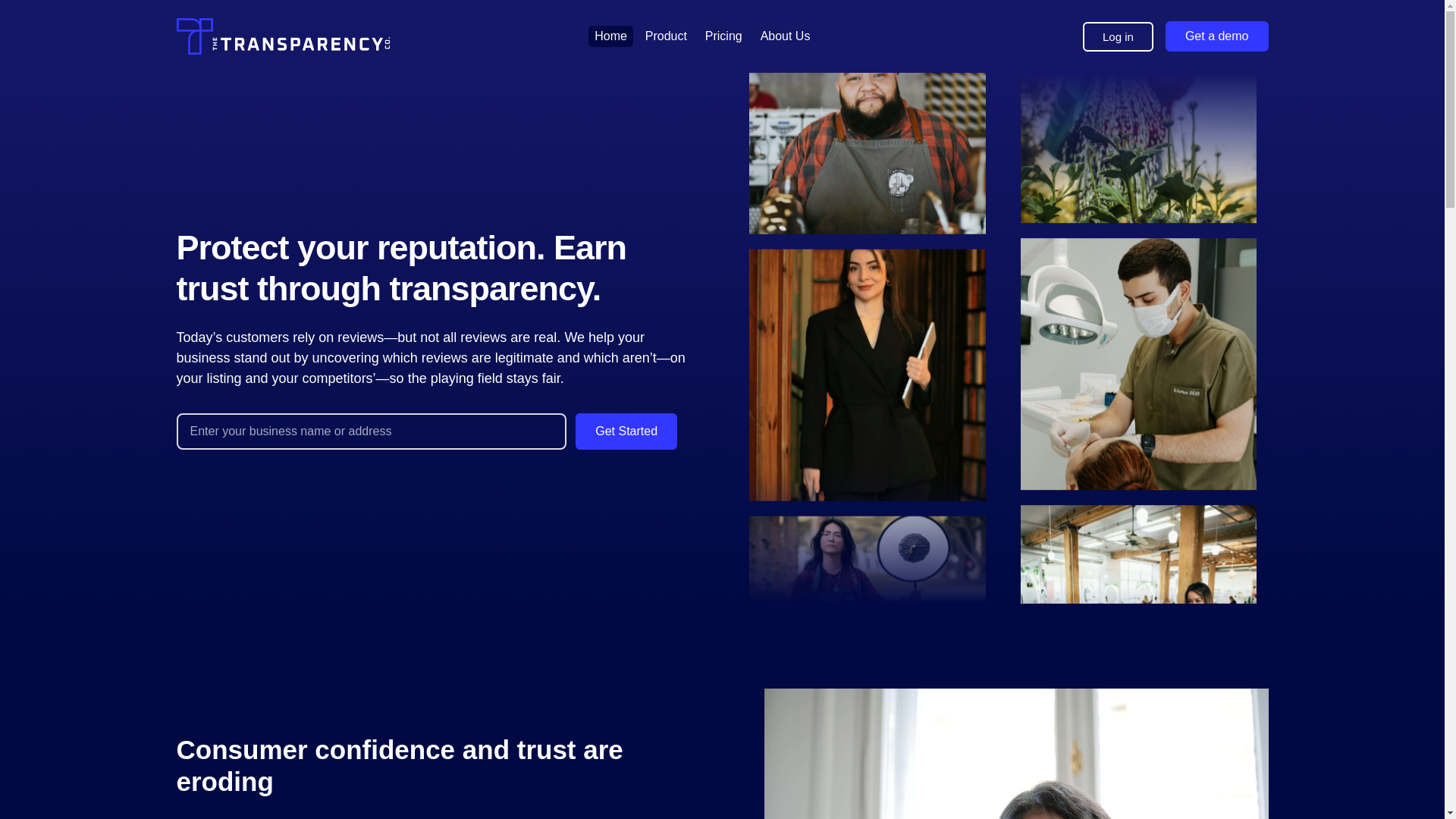 website screenshot of https://transparencyreviewsbuild.com/
