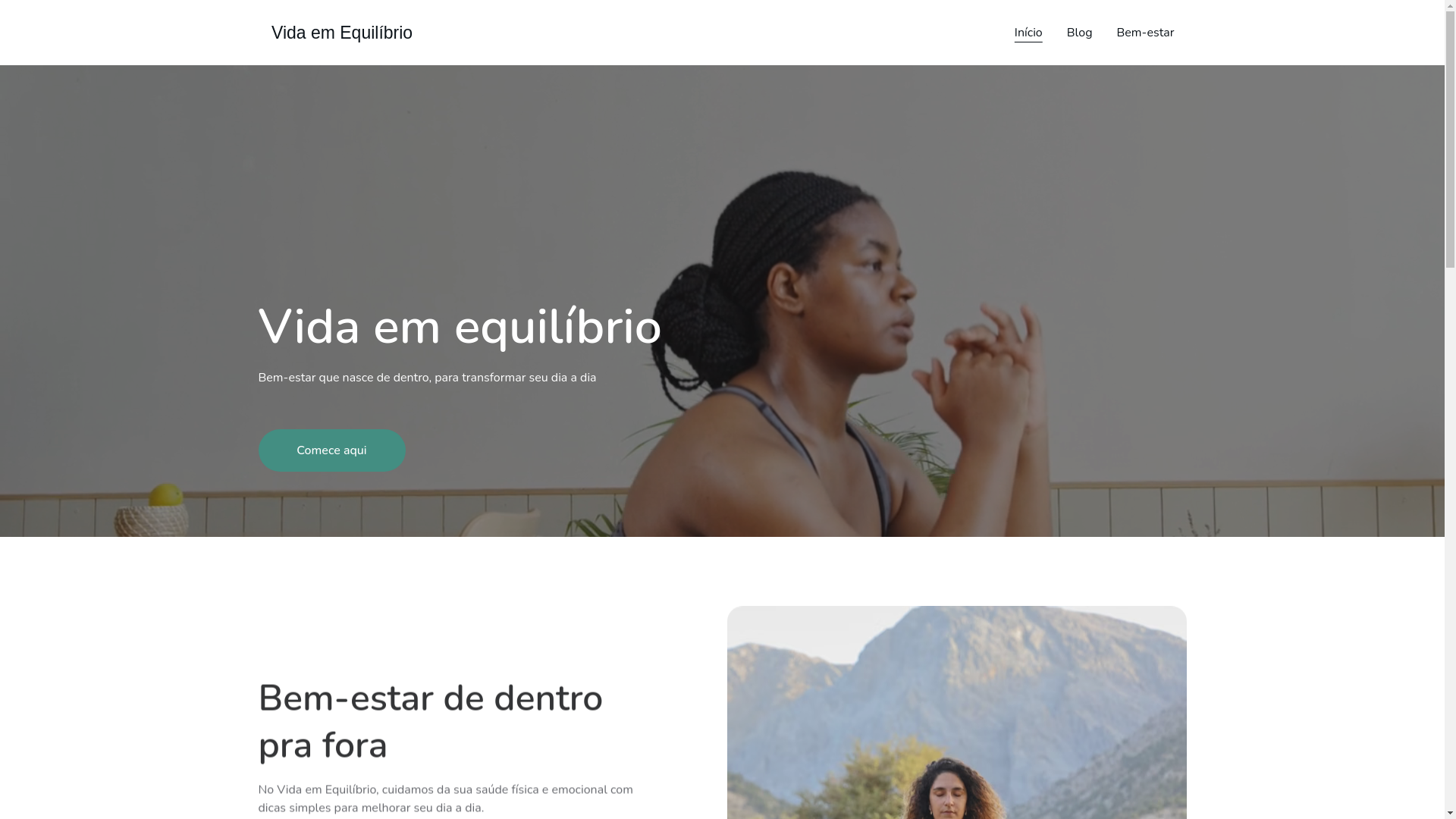 website screenshot of https://blogvidaemequilibrio.com.br/