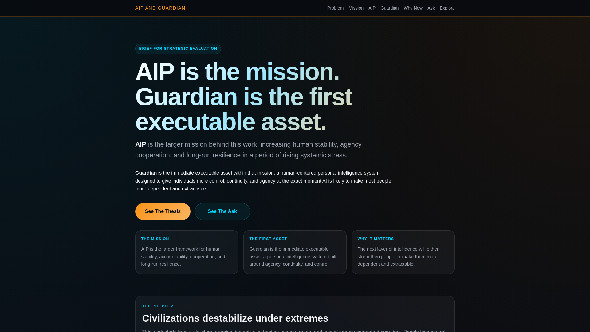 website screenshot of https://aip-guardian-brief.pages.dev/