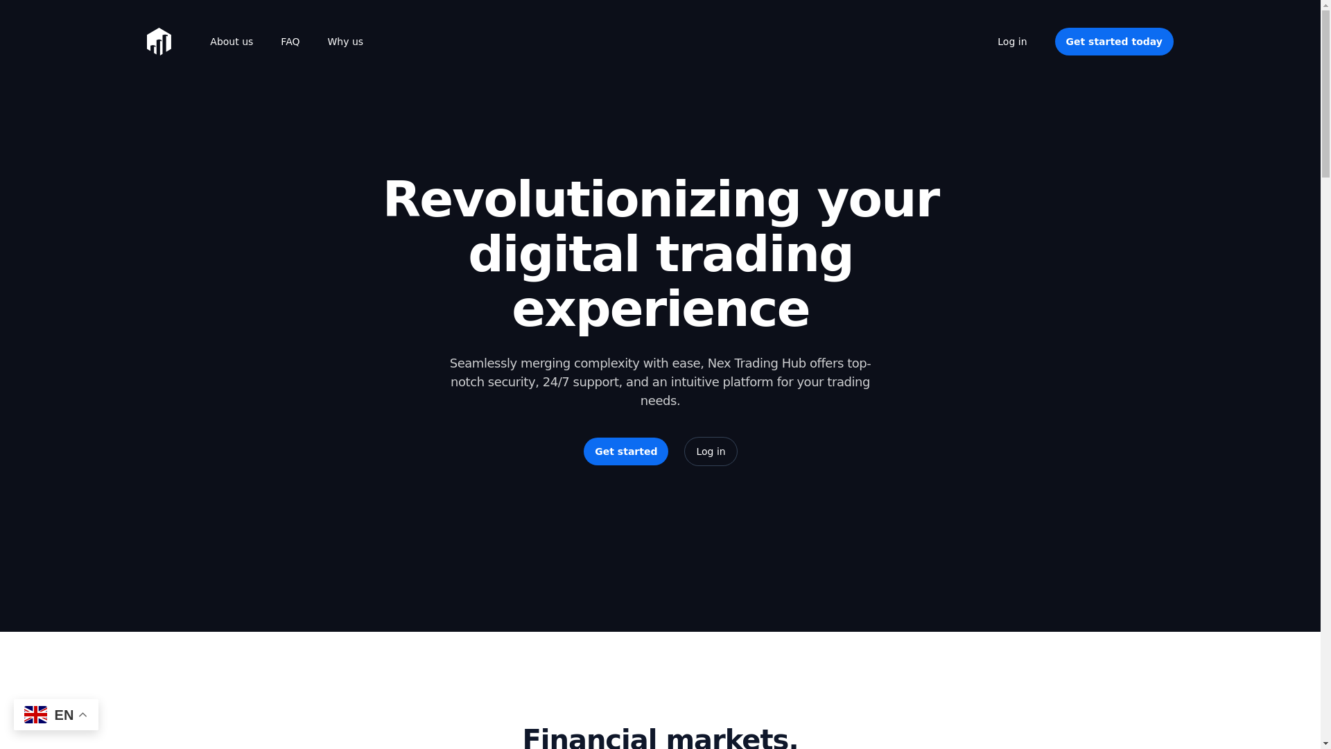 website screenshot of https://nex-trading-hub-front.pages.dev/