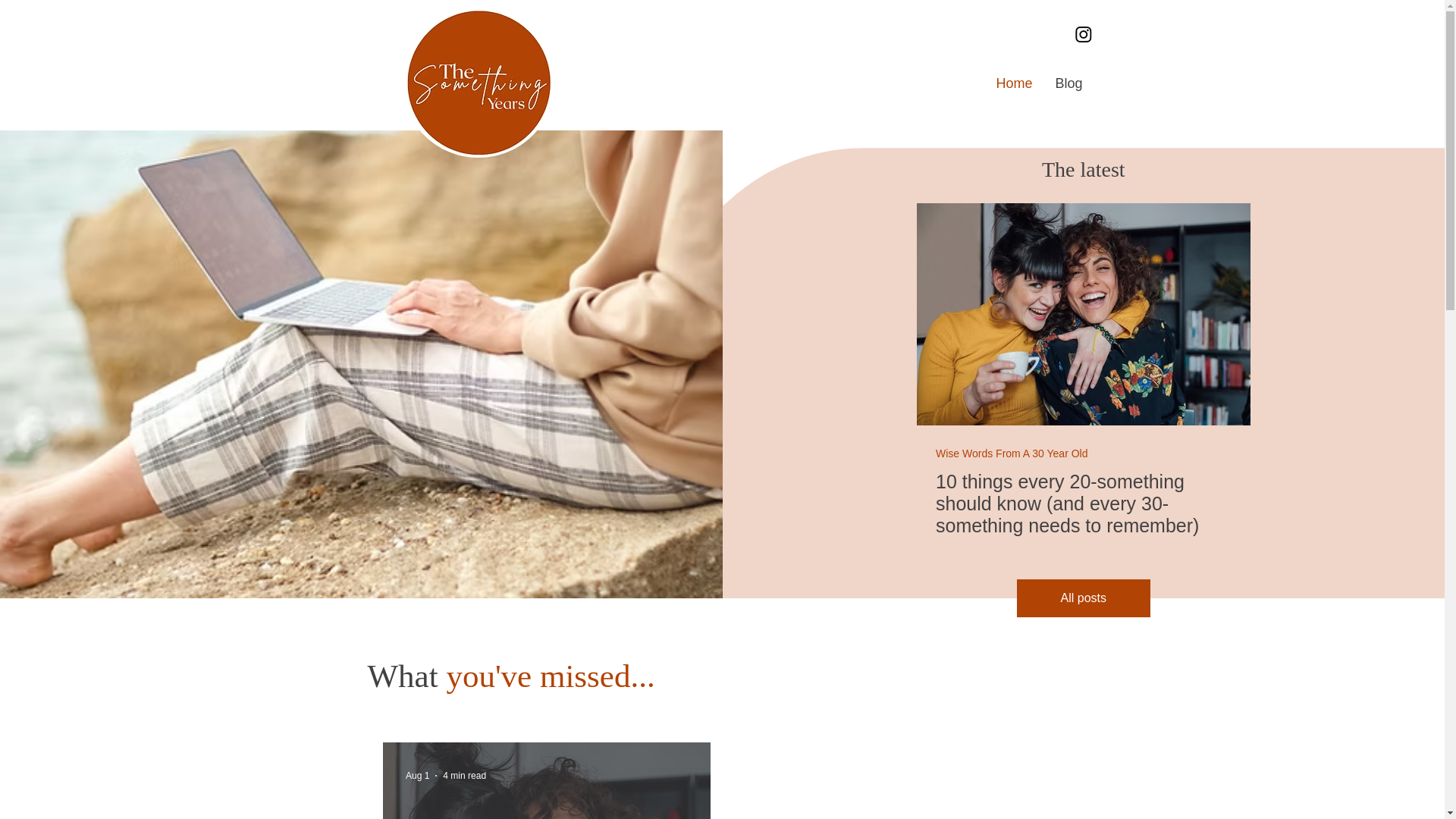 website screenshot of https://thesomethingyears.co.uk/