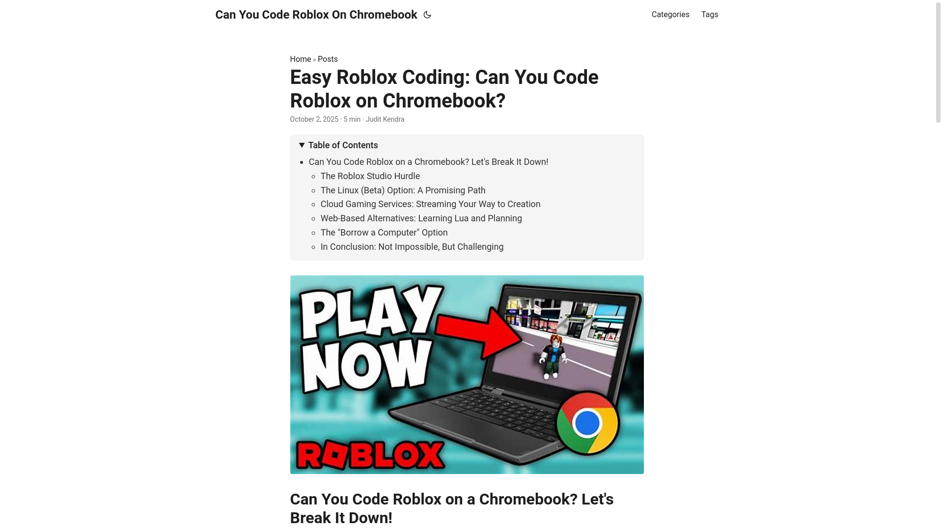 website screenshot of https://can-you-code-roblox-on-chromebook.pages.dev/