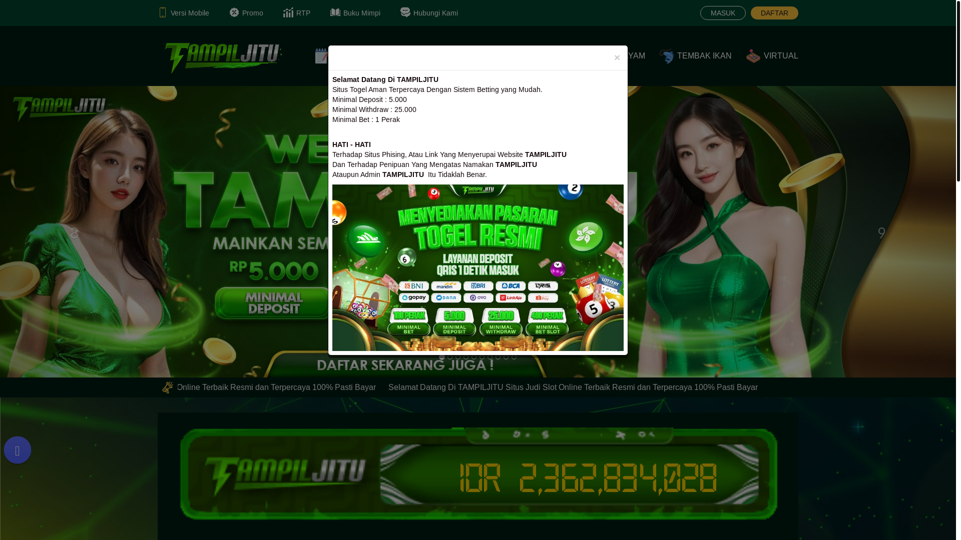website screenshot of https://semogatampil.xyz/