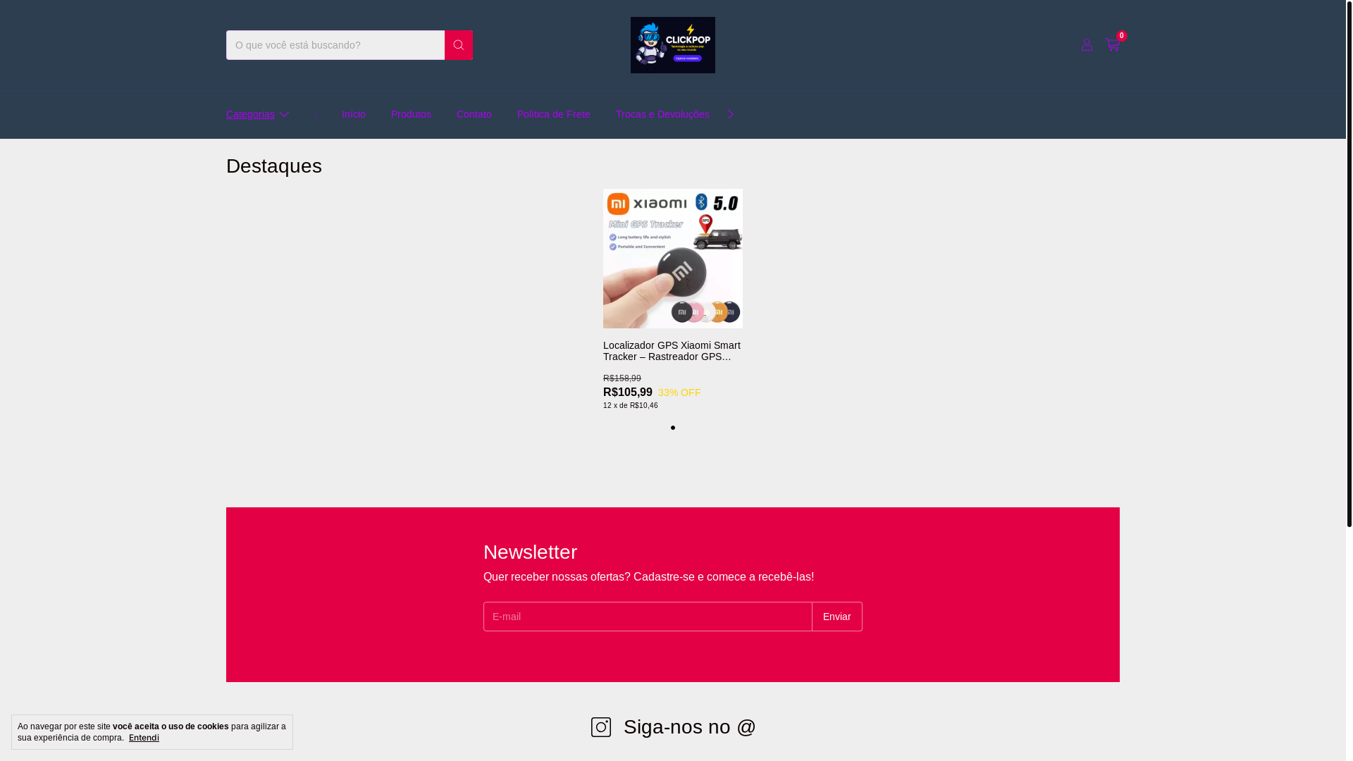 website screenshot of https://clickpopshop.com.br/