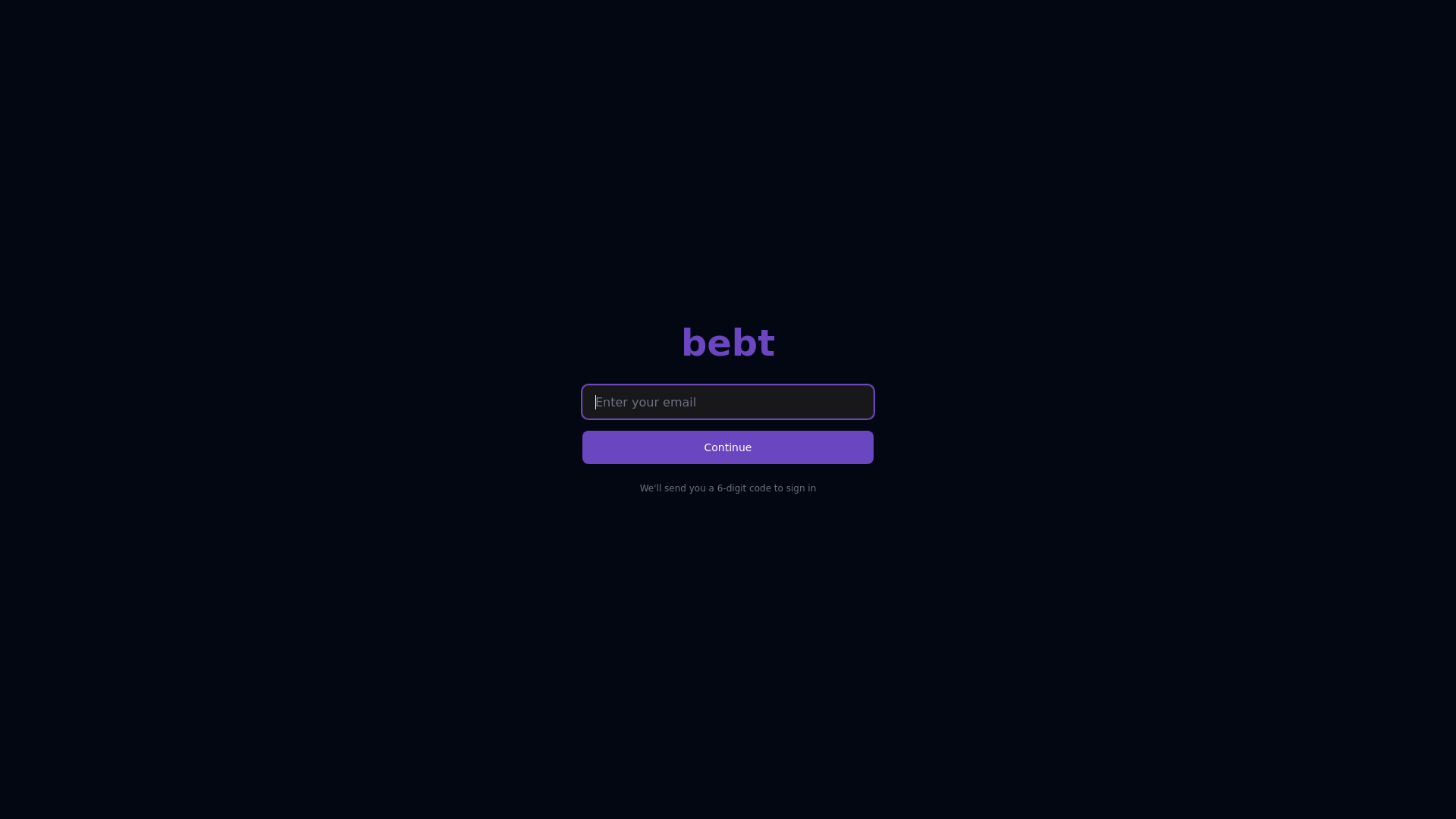 website screenshot of https://bebt.app/