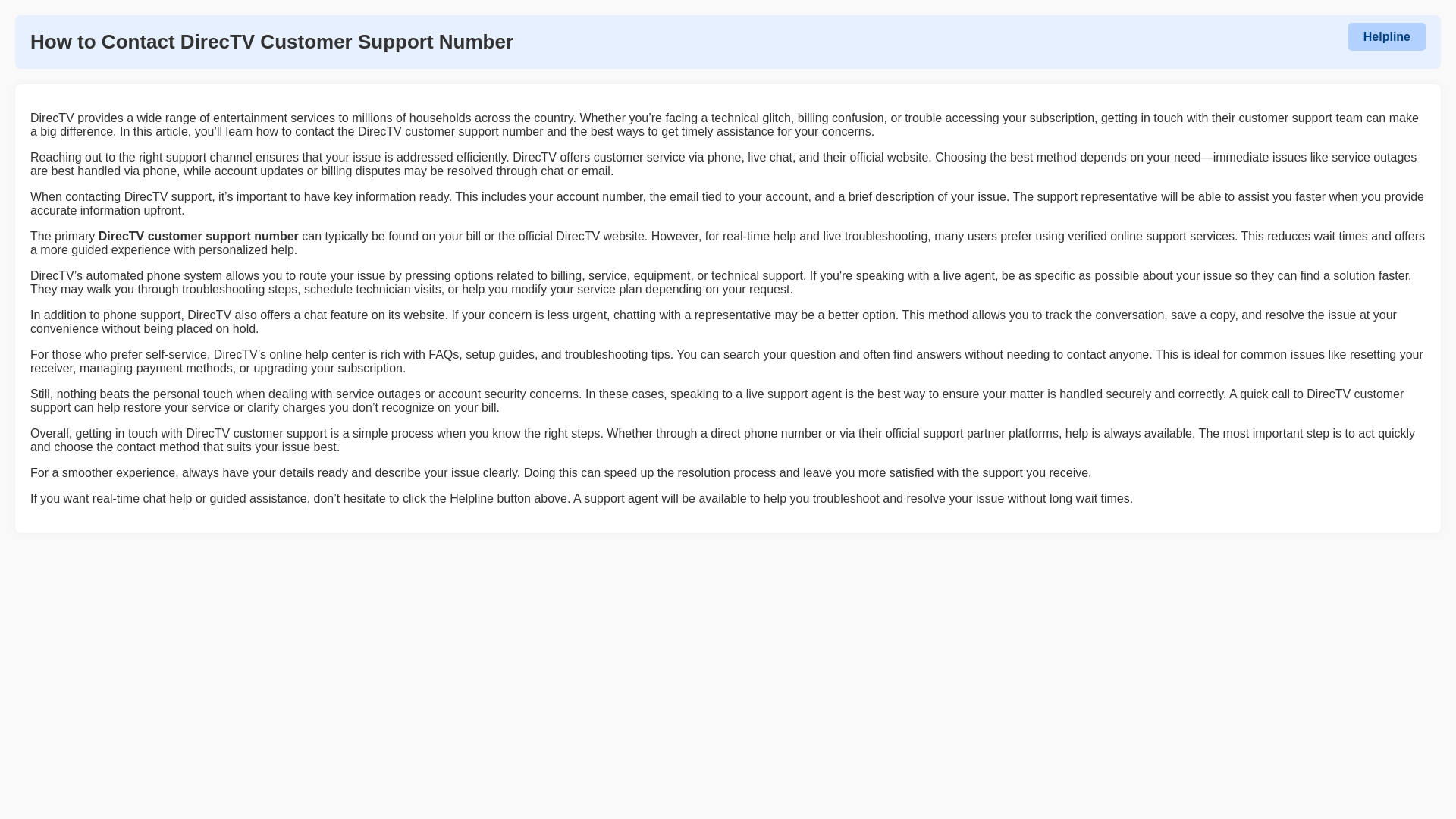 website screenshot of https://contact-directv-customer-support-number.pages.dev/