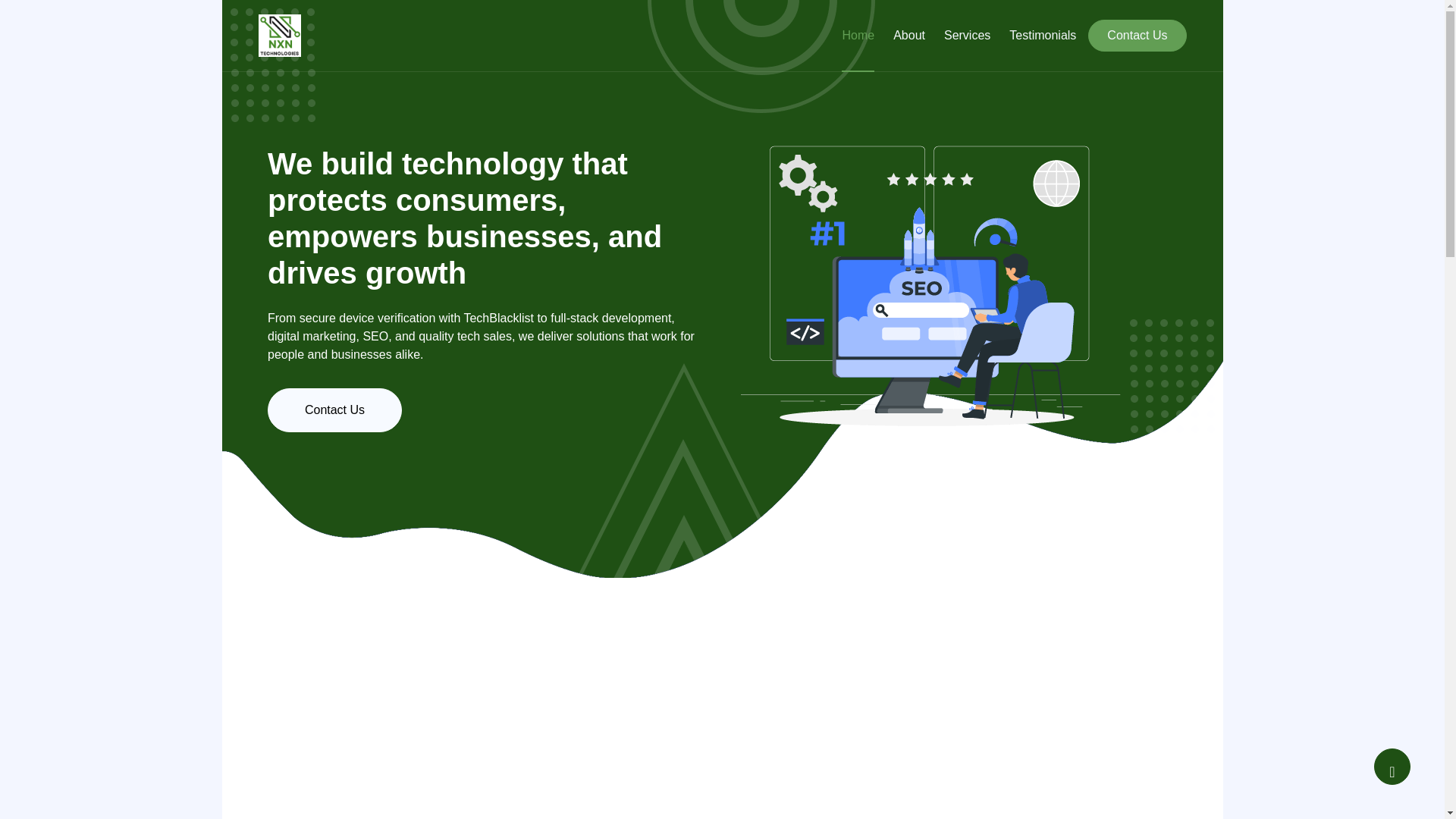 website screenshot of https://nxntech.com.ng/