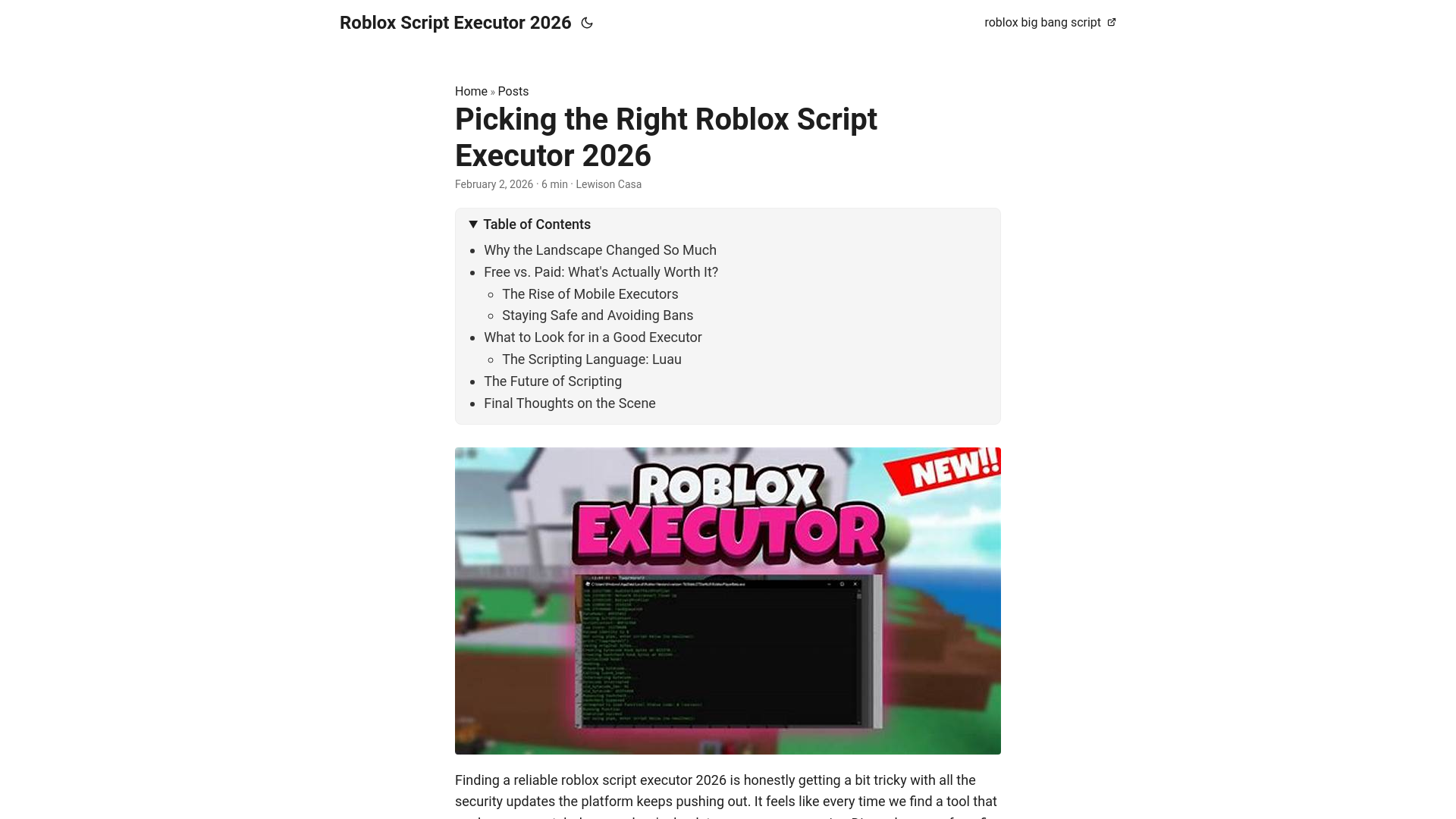 website screenshot of https://roblox-script-executor-2026.pages.dev/