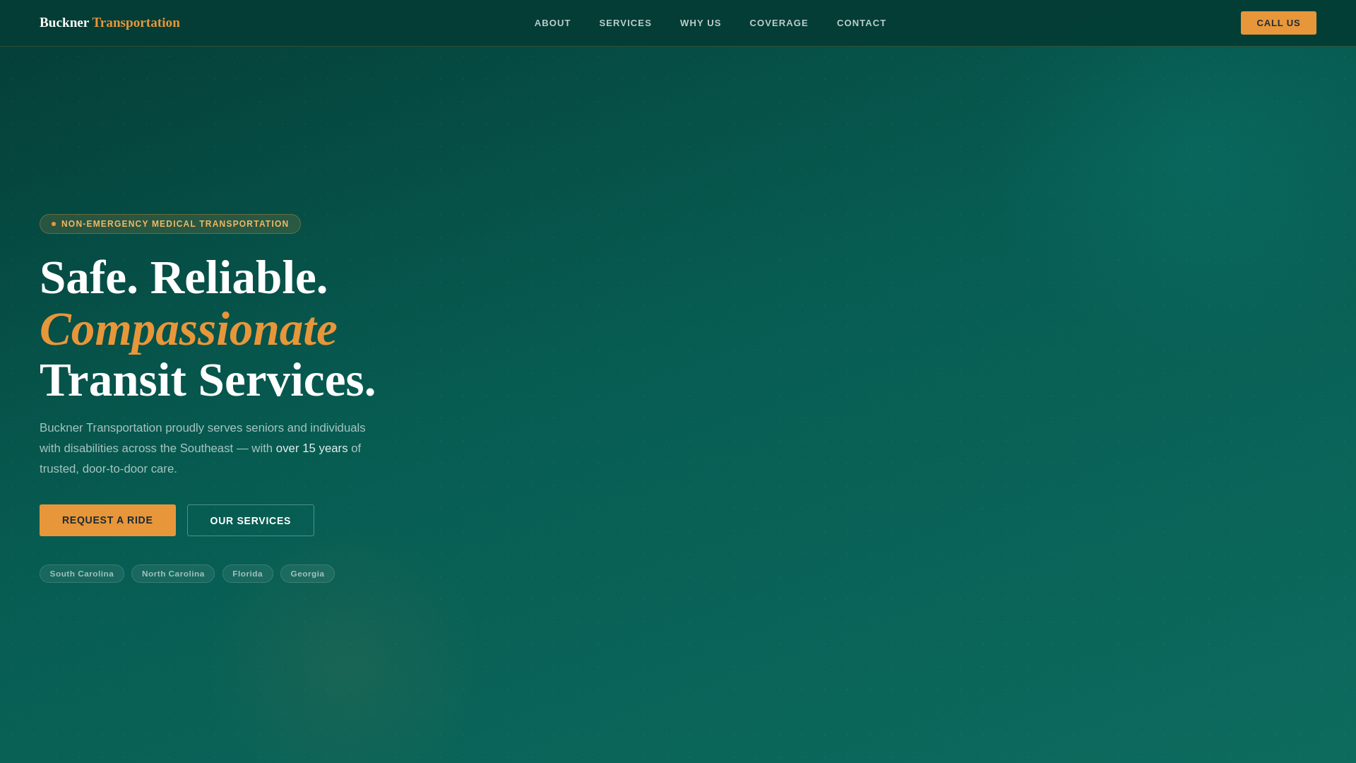 website screenshot of https://bucknertransportation.com