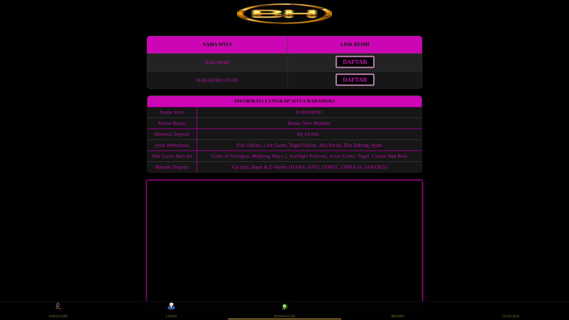 website screenshot of https://babacobagoid.pages.dev/