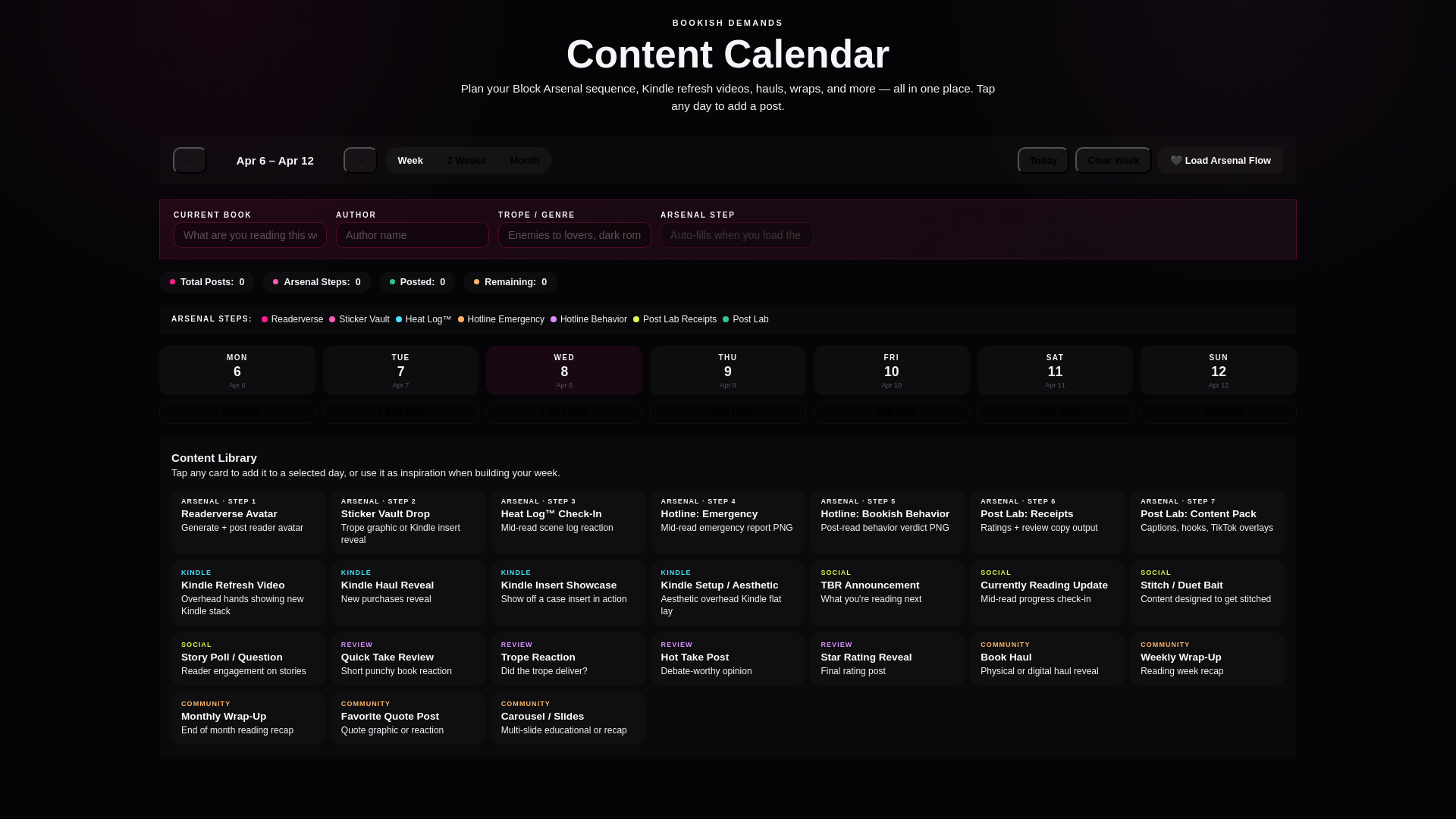 website screenshot of https://content-calendar-2zl.pages.dev/