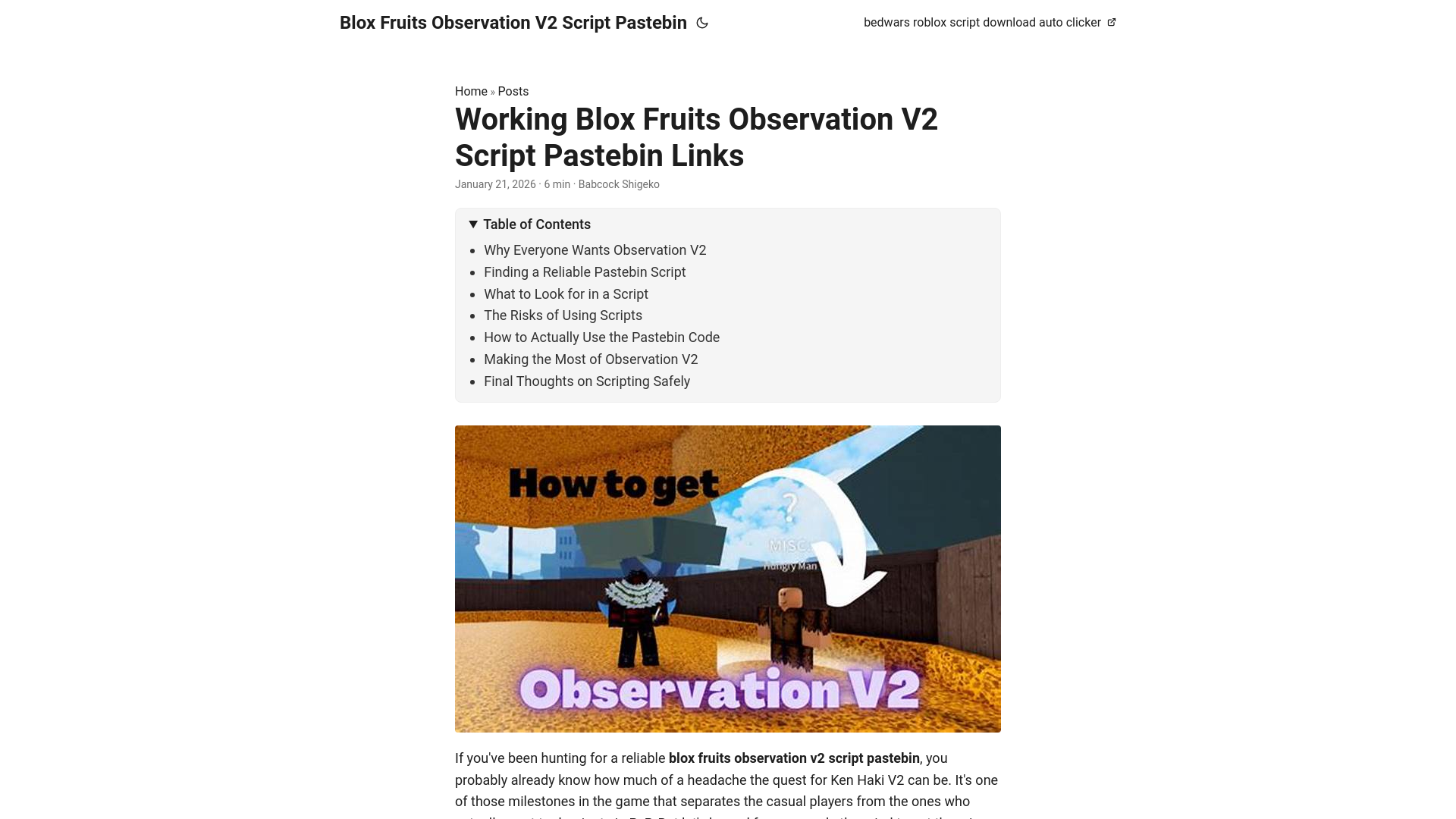 website screenshot of https://blox-fruits-observation-v2-script-pastebin.pages.dev/