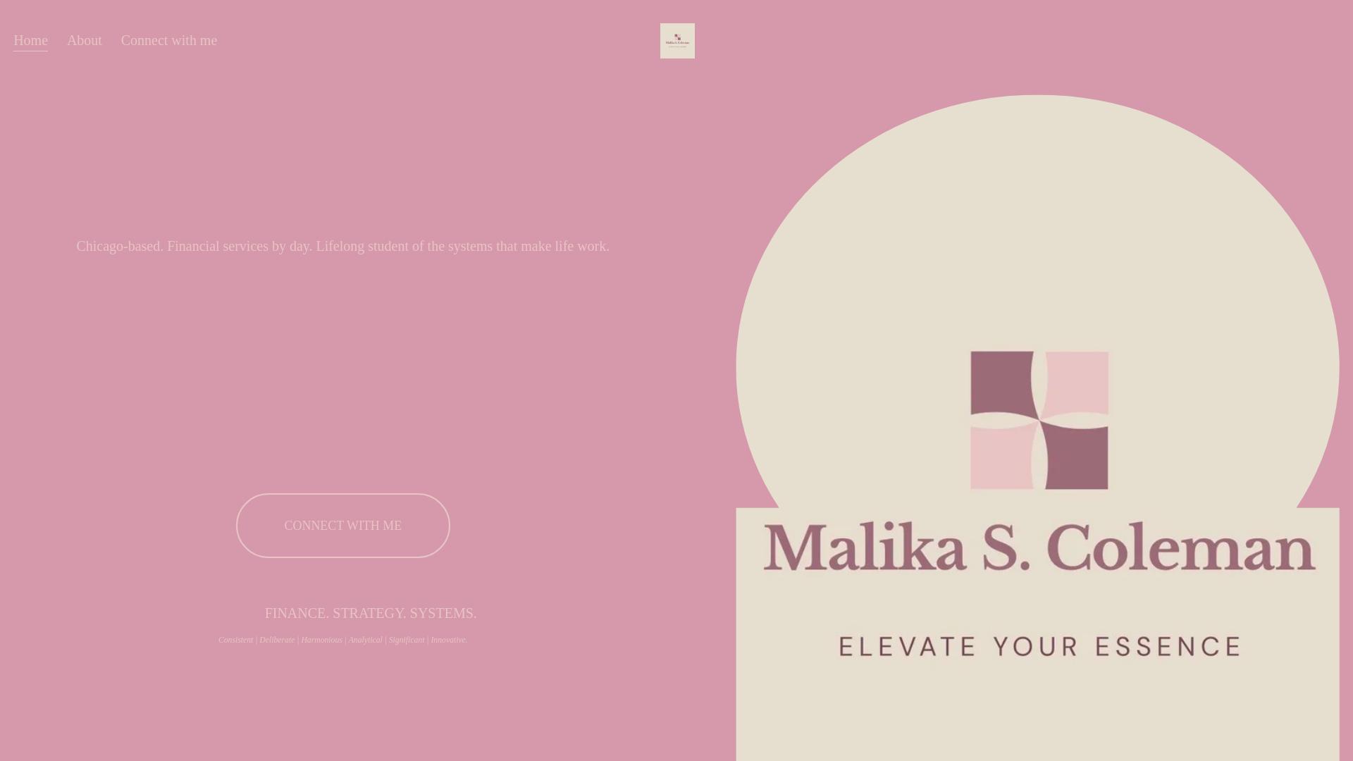 website screenshot of https://malikashovonnecoleman.me/