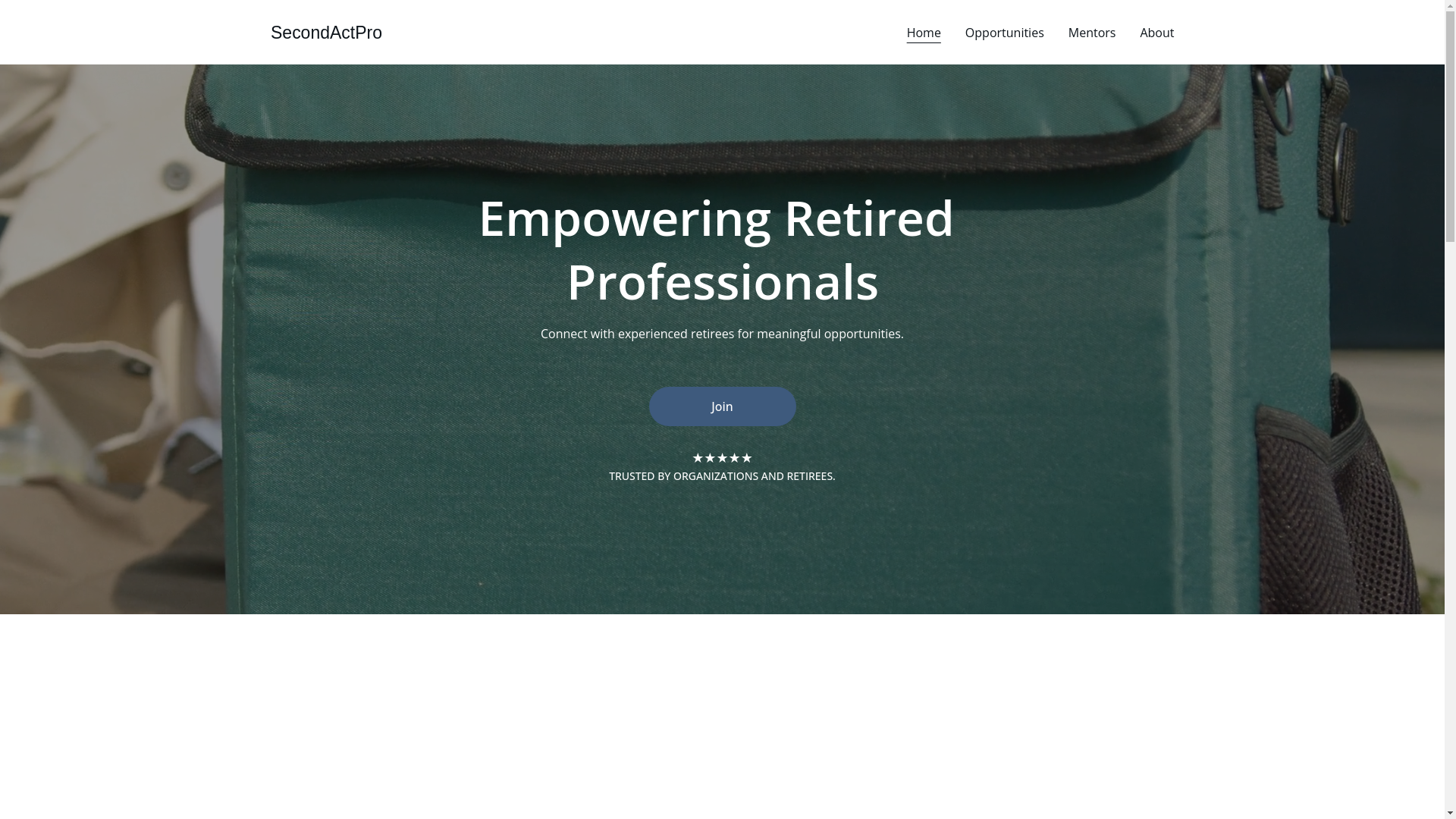 website screenshot of https://secondactpro.org/