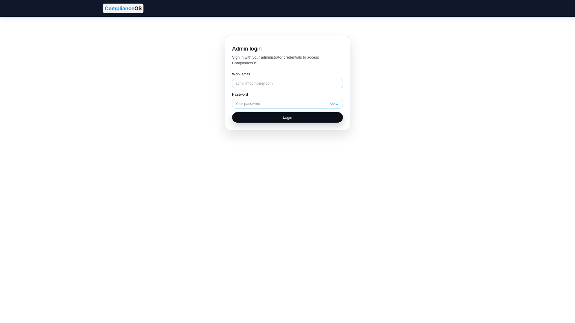 website screenshot of https://complianceos-prod.pages.dev/