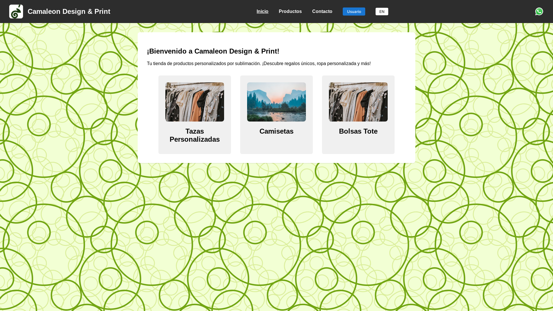 website screenshot of https://camaleon.pages.dev/