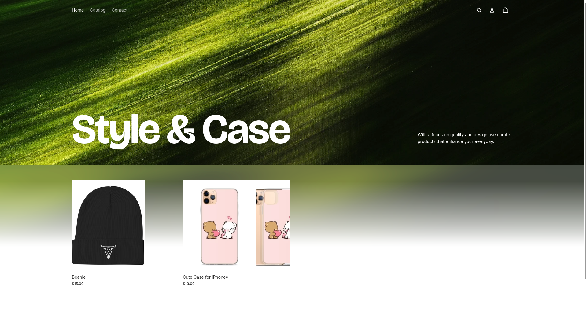 website screenshot of https://stylecase.us/