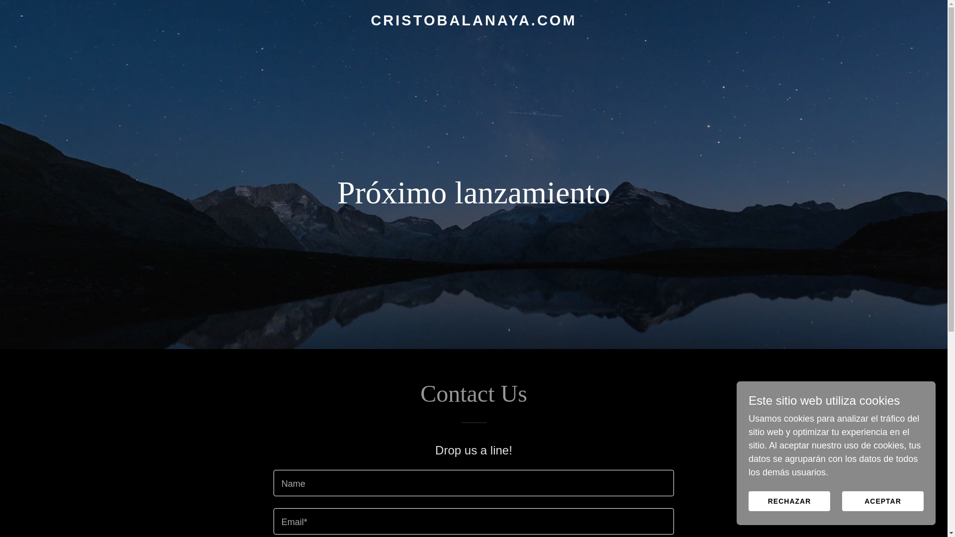 website screenshot of https://cristobalanaya.com/