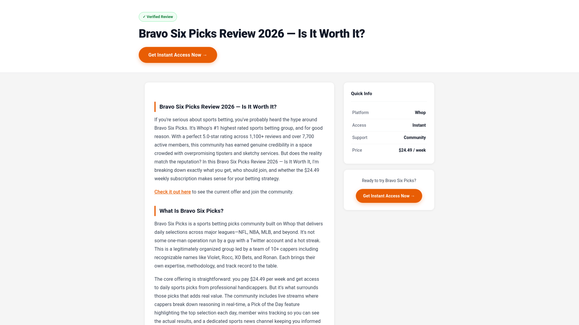 website screenshot of https://bravo-six-picks-review-a9l.pages.dev/