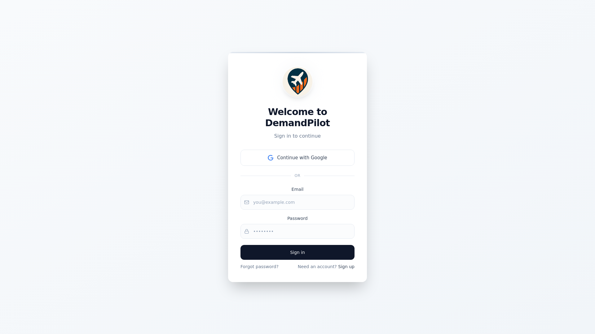 website screenshot of https://demandpilot.app/