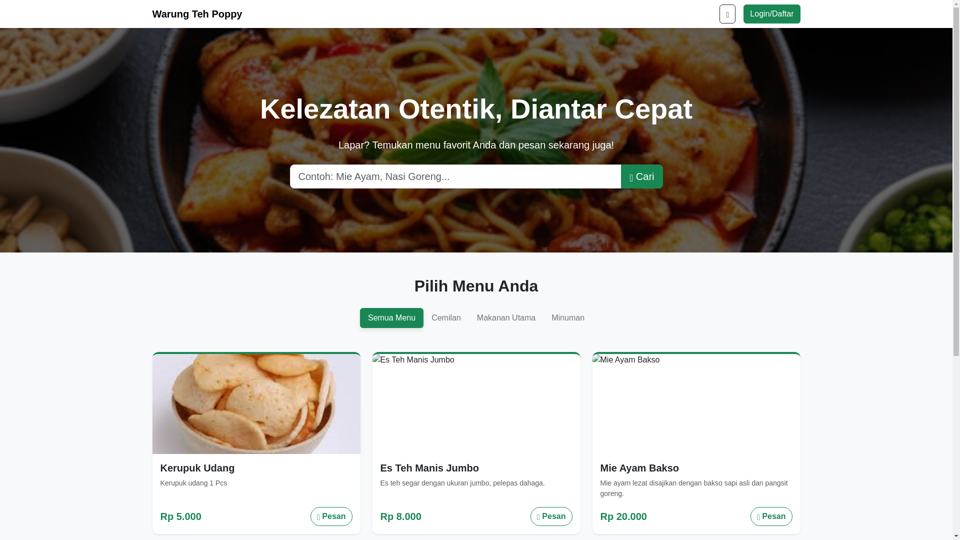 website screenshot of https://warungtehpoppy.my.id/