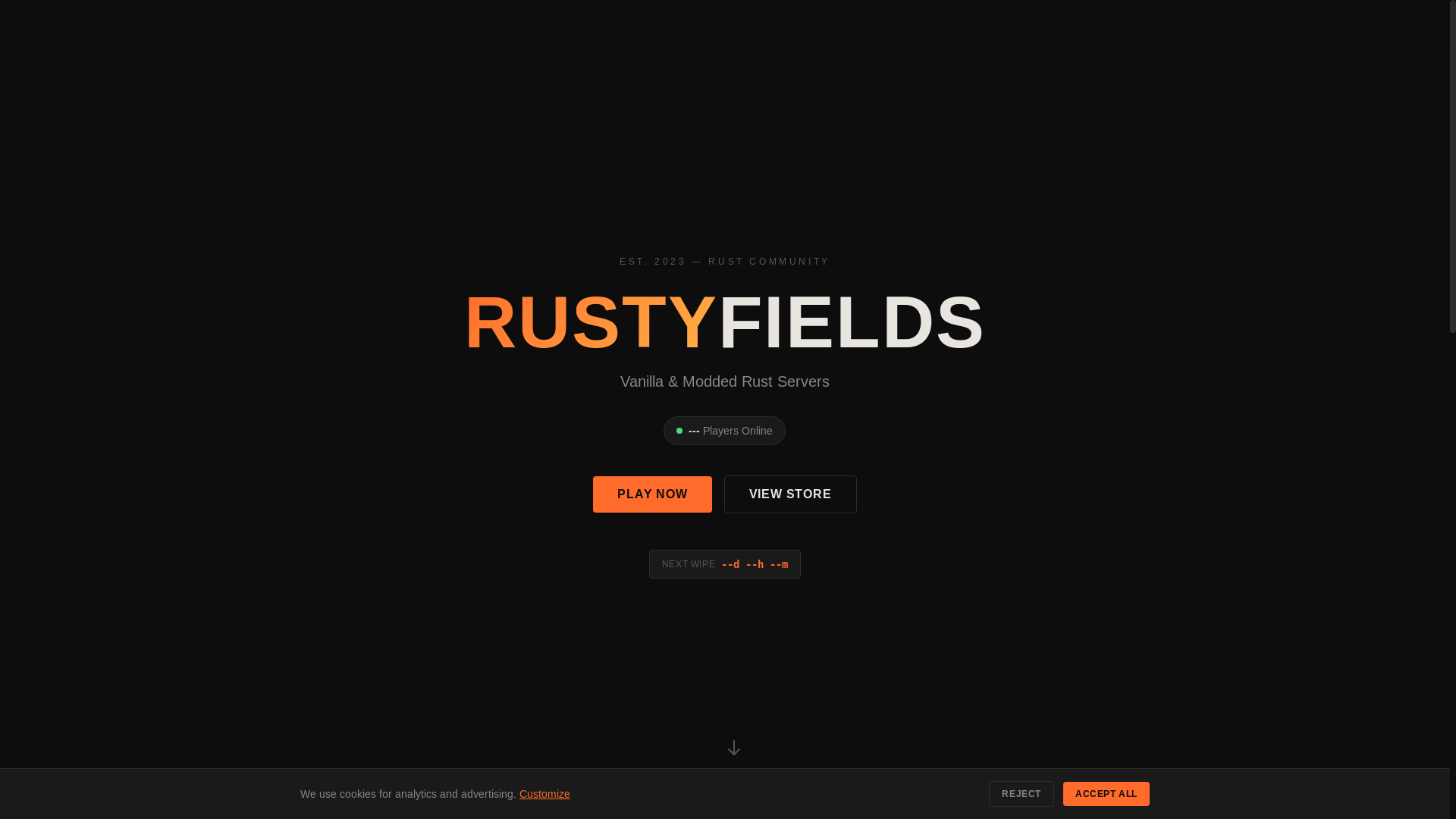 website screenshot of https://rustyfields-site.pages.dev/