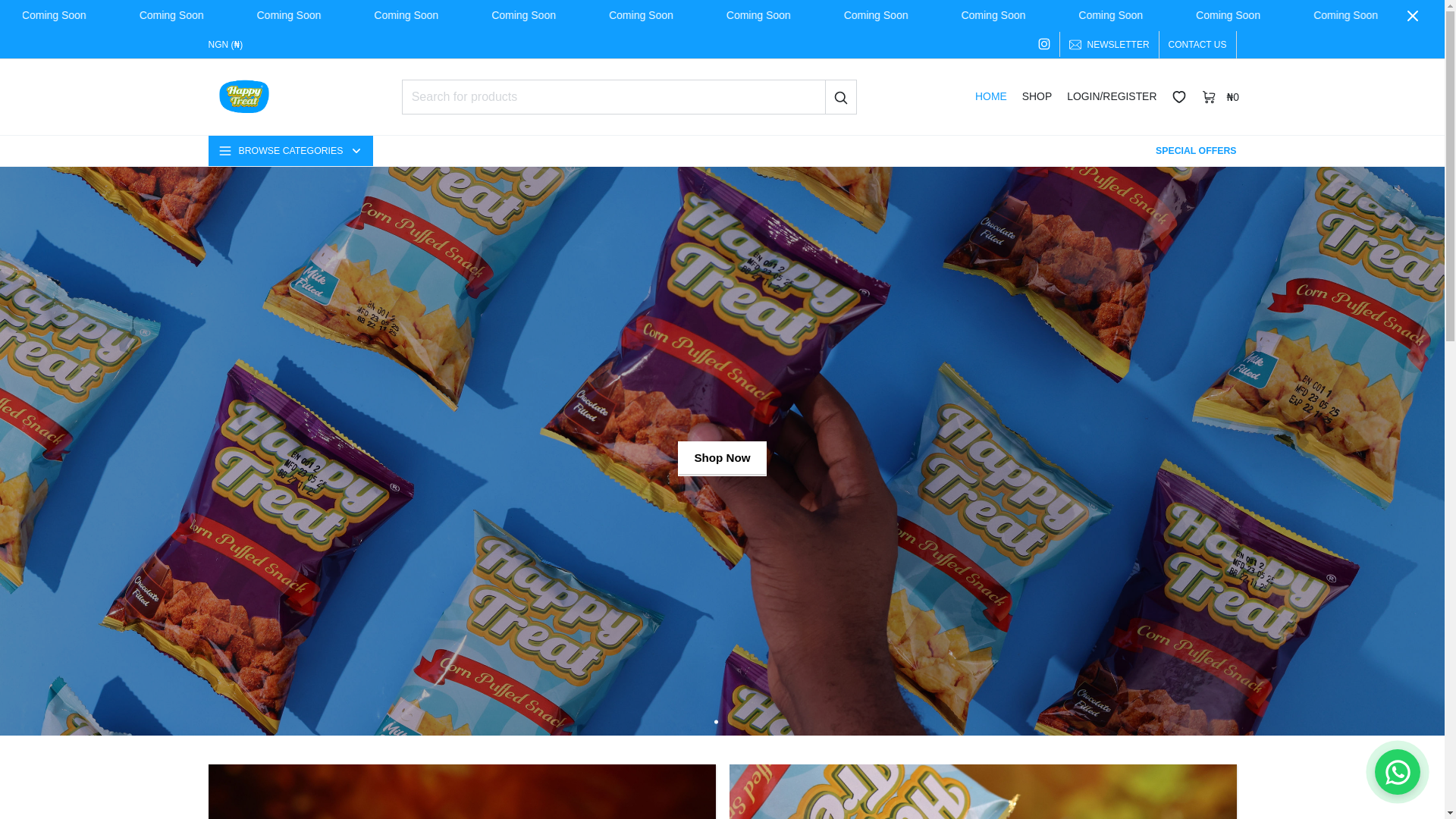 website screenshot of https://happytreat.ng/