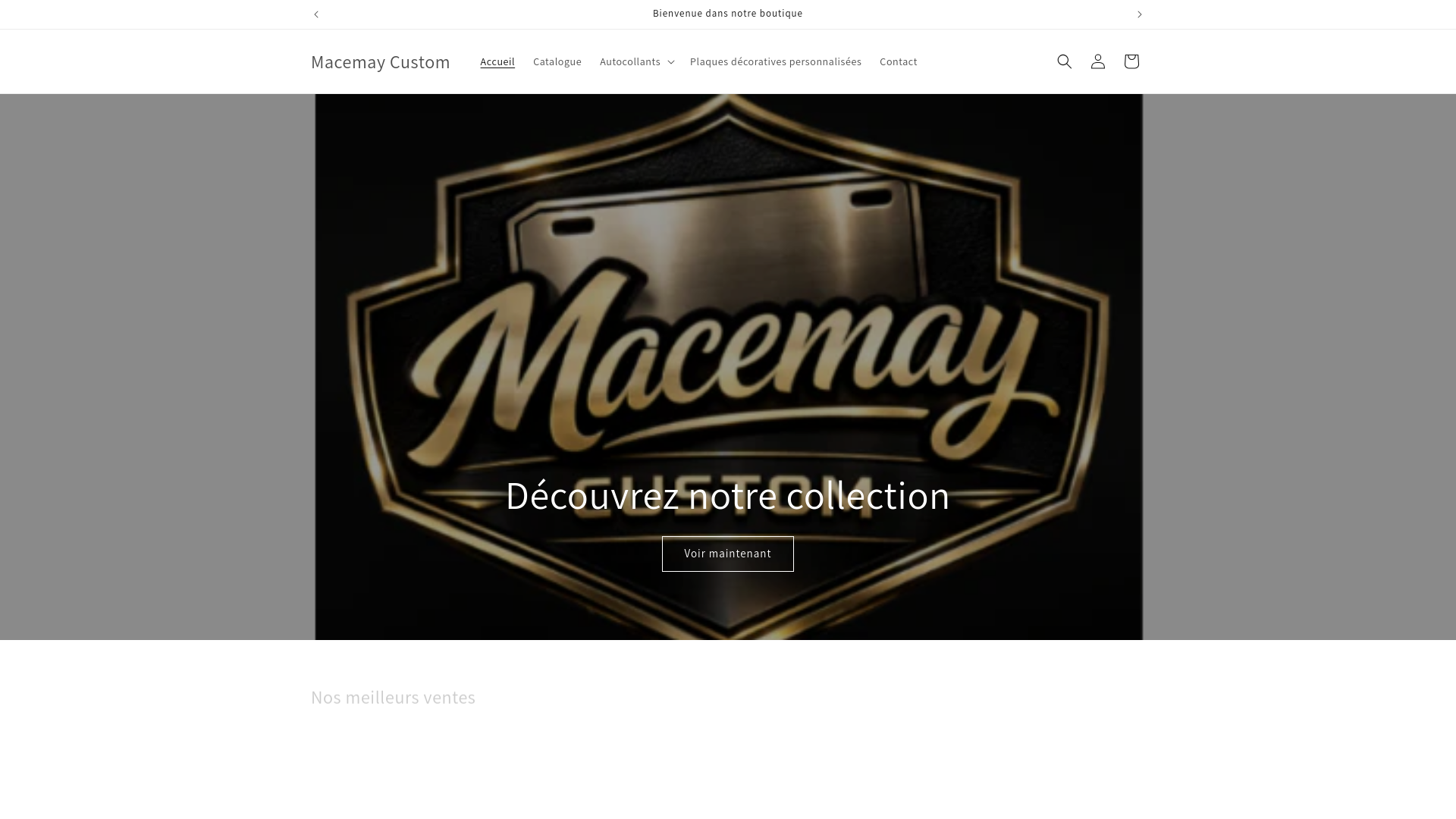 website screenshot of https://macemaycustom.fr