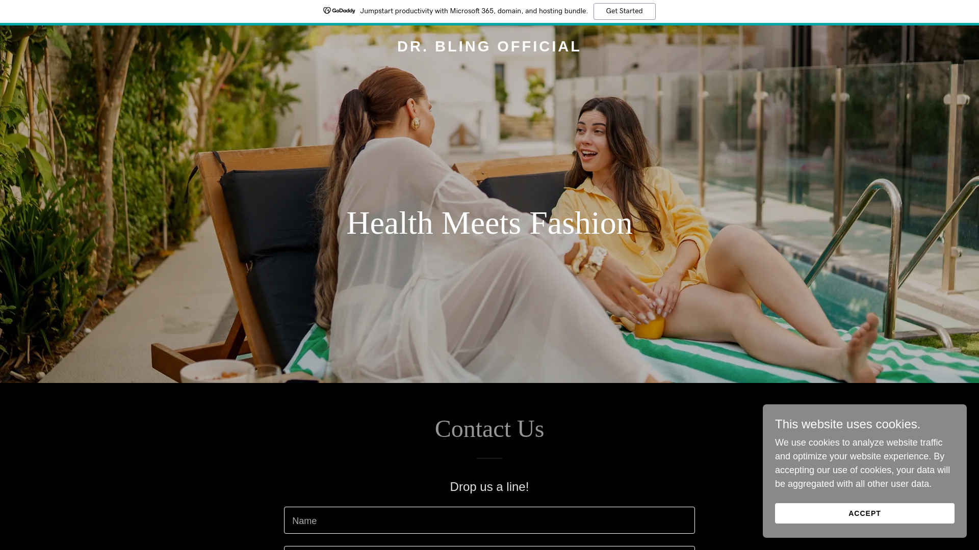 website screenshot of https://drblingofficial.com/